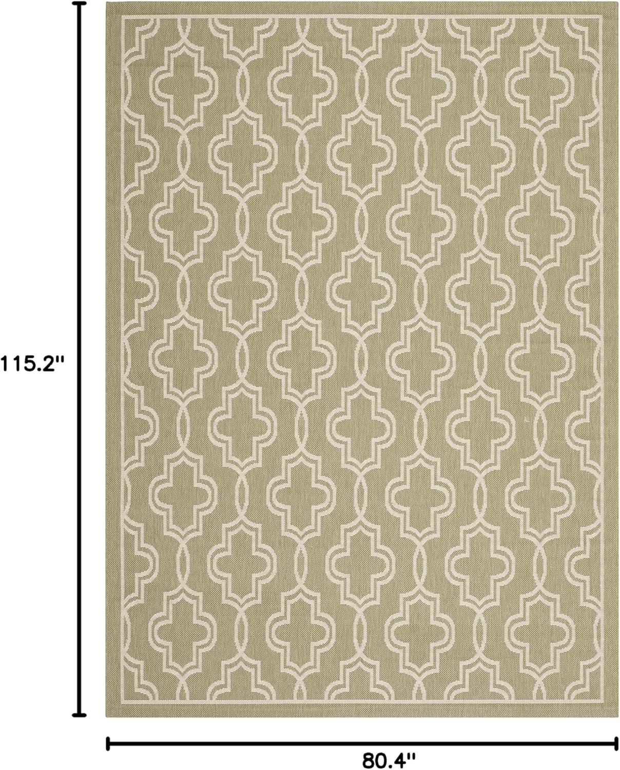 Martha Stewart Collection - MSR4274 - Indoor Power Loomed Area Rugs - Green/Beige - 6'7"x9'6"