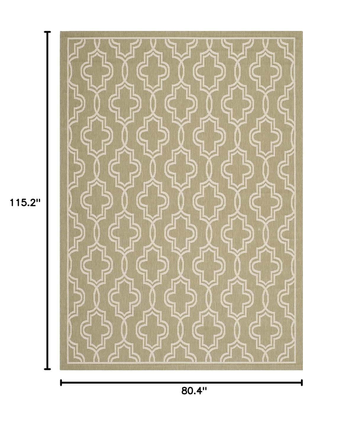 Martha Stewart Collection - MSR4274 - Indoor Power Loomed Area Rugs - Green/Beige - 6'7"x9'6"