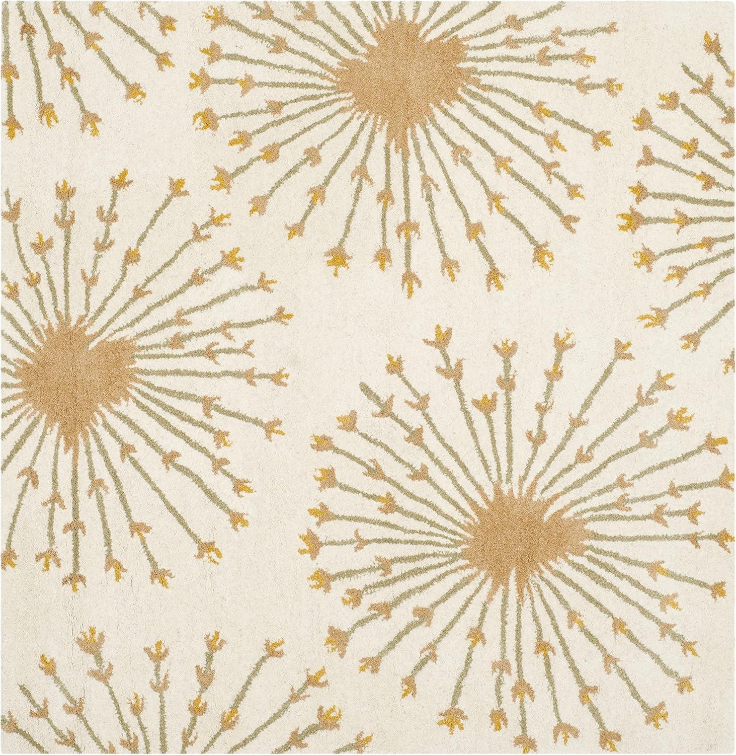 Bella BEL123 Hand Tufted Area Rug - Beige/Gold - 5'x5' - Safavieh.
