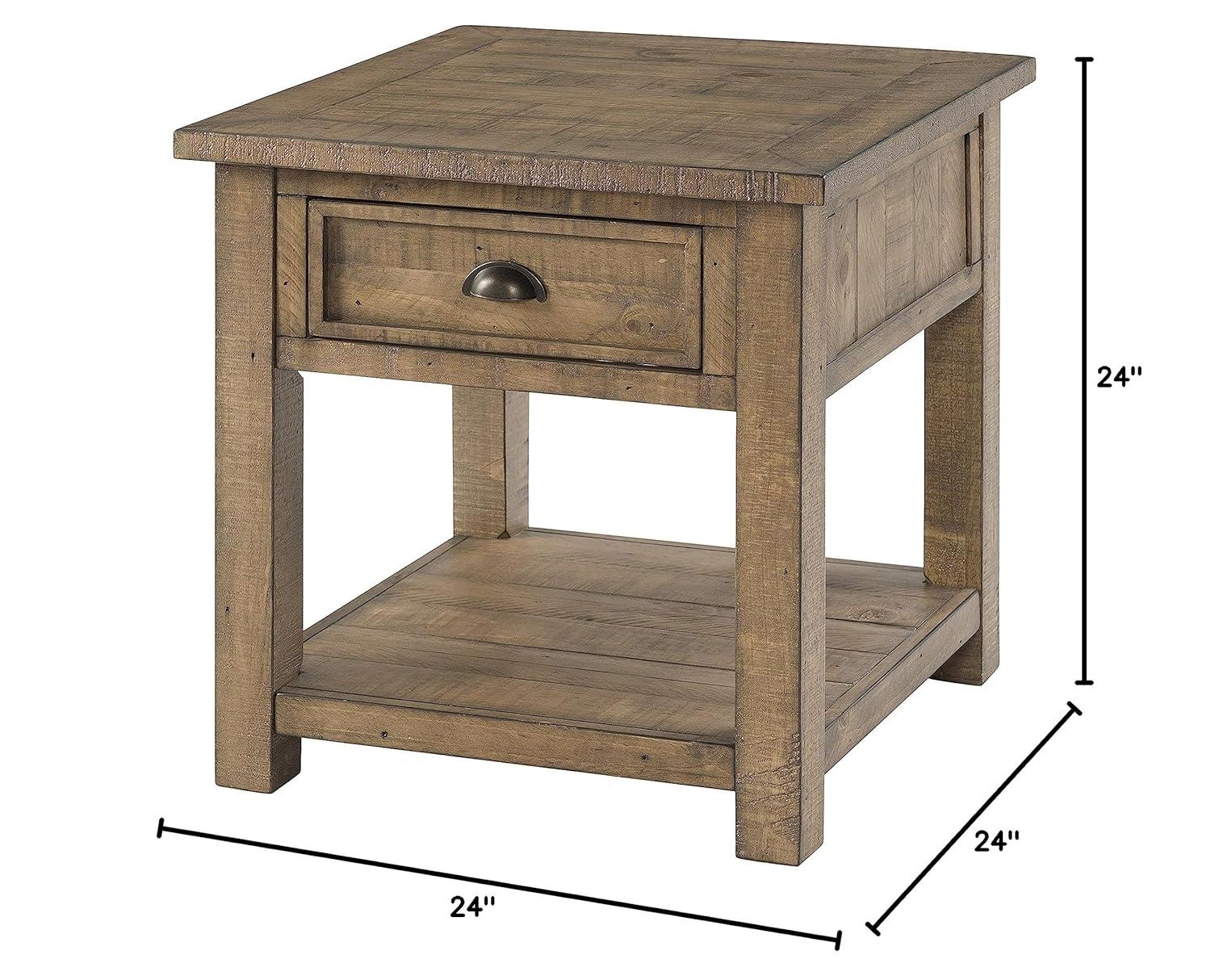 Martin Svensson Home Monterey Solid Wood End Table, Reclaimed Natural