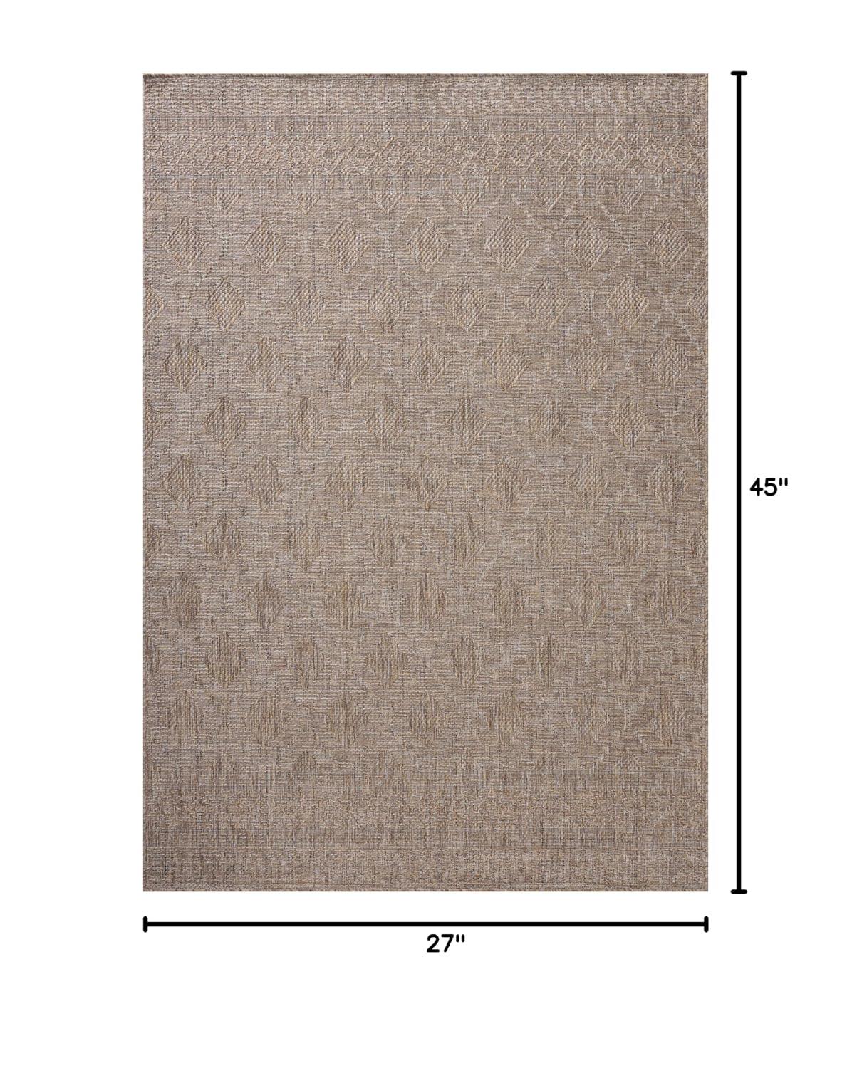 Topanga II Indoor / Outdoor Rug by Amber Lewis x Loloi - Natural and Mist / 7'10" x 10'
