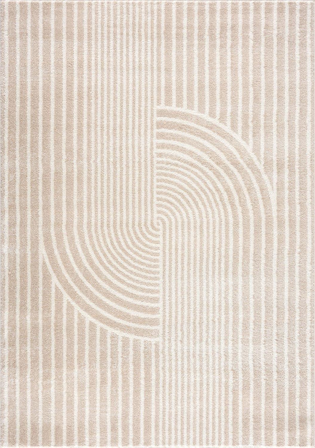 Abani Rugs Nuevo Beige Arch Pattern Knot Area Rug 4' x 6' - Cream