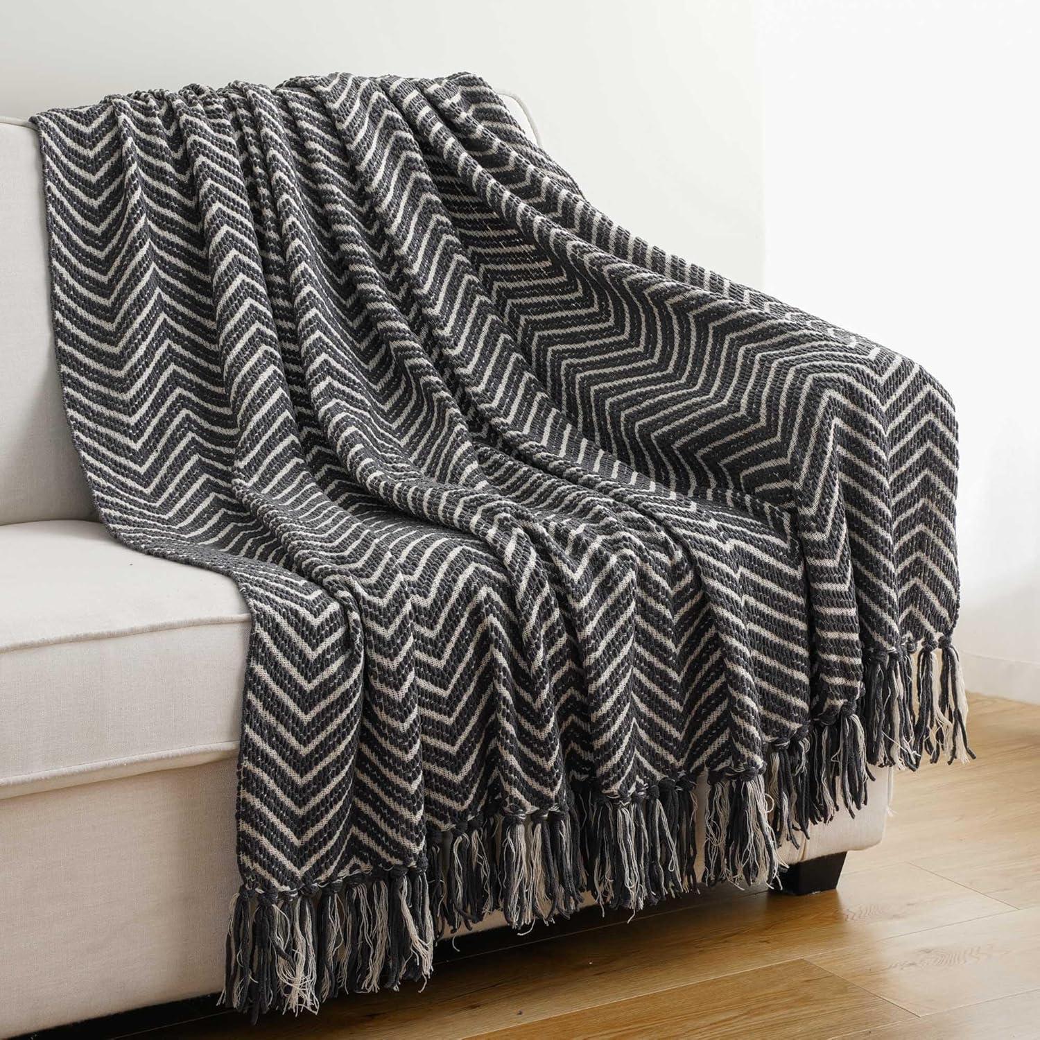 Battilo Home Knitted Throw Blanket