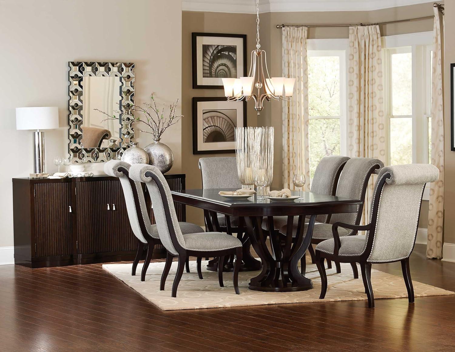 Home Elegance 5494S 42 x 31.25 x 23.5 in. Savion Side Chair - Espresso