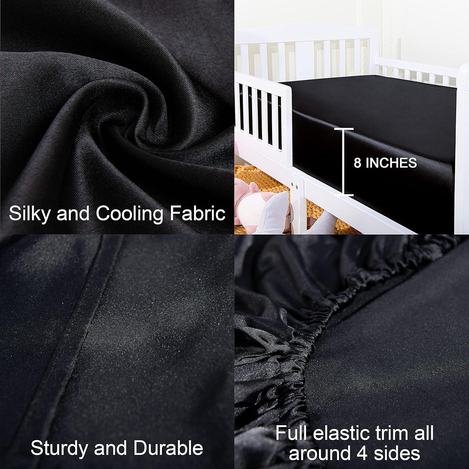 NTBAY Fitted Crib Sheet, 100% Brushed Microfiber Crib Sheet for Standard Crib and Toddler Mattresses, 28 x 52 Inches - NTBAY