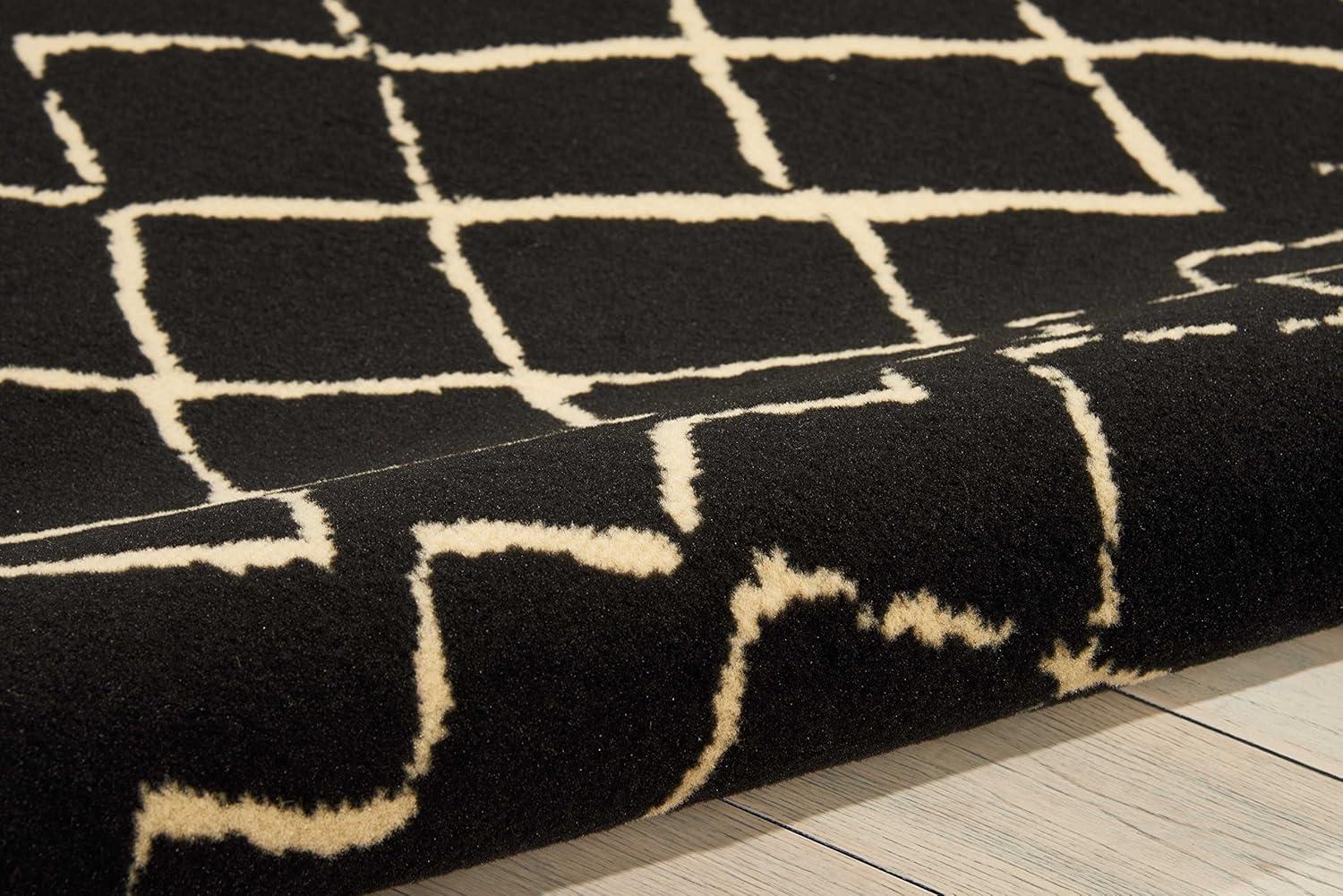 Nourison Grafix Black Area Rug GRF04 5'3"X7'3"