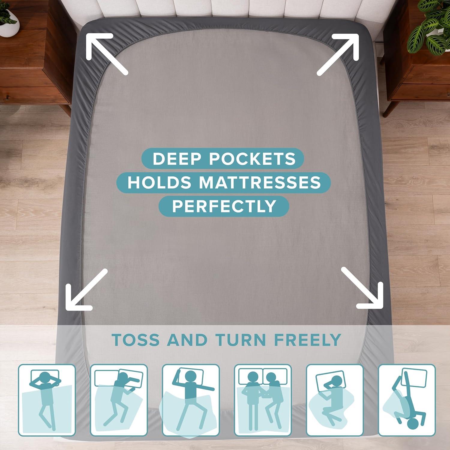 Bare Home Premium Ultra Soft Waterproof Fitted Mattress Protector