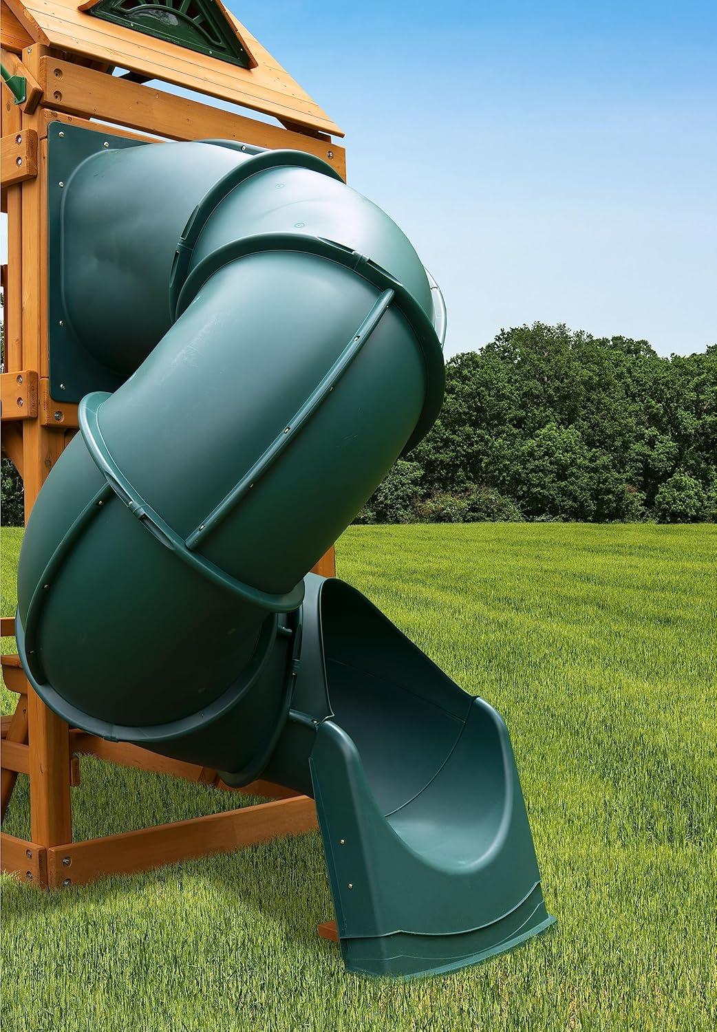 Swing-N-Slide Plastic Quick Connect 5' Turbo Tube for 5 Foot Deck Height Swing Set Play Decks, Green