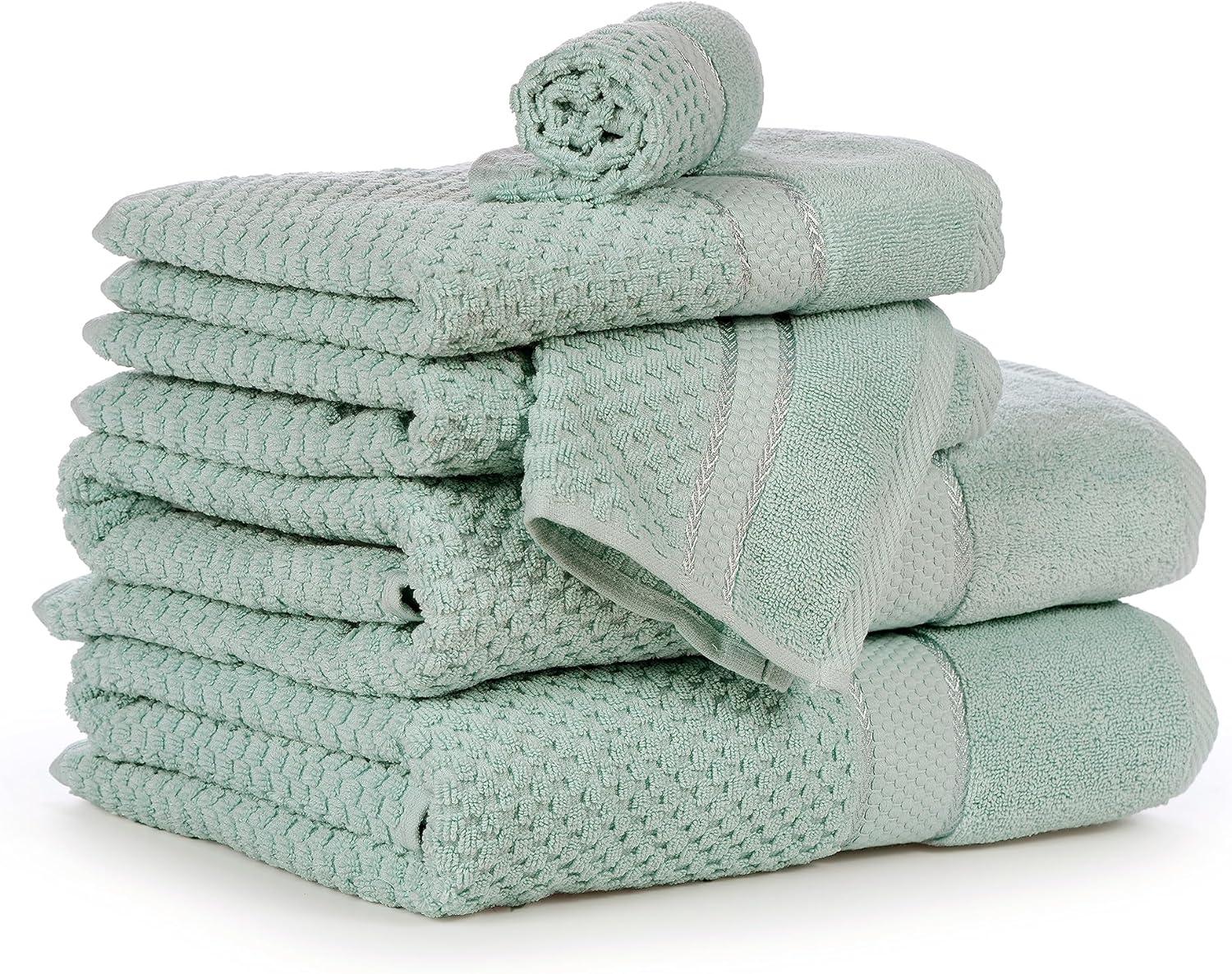 Ample Decor Mulaayam 100% Cotton Popcorn Textured Towel Collection