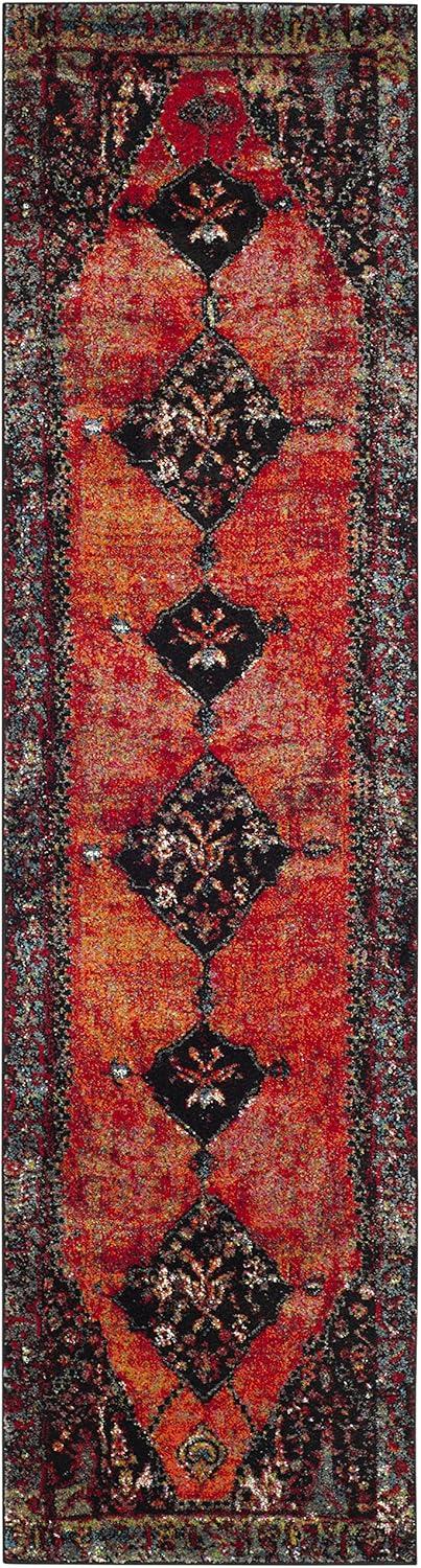 Vintage Hamadan VTH217 Power Loomed Indoor Runner Rug - Orange/Multi - 2'3"x10' - Safavieh.