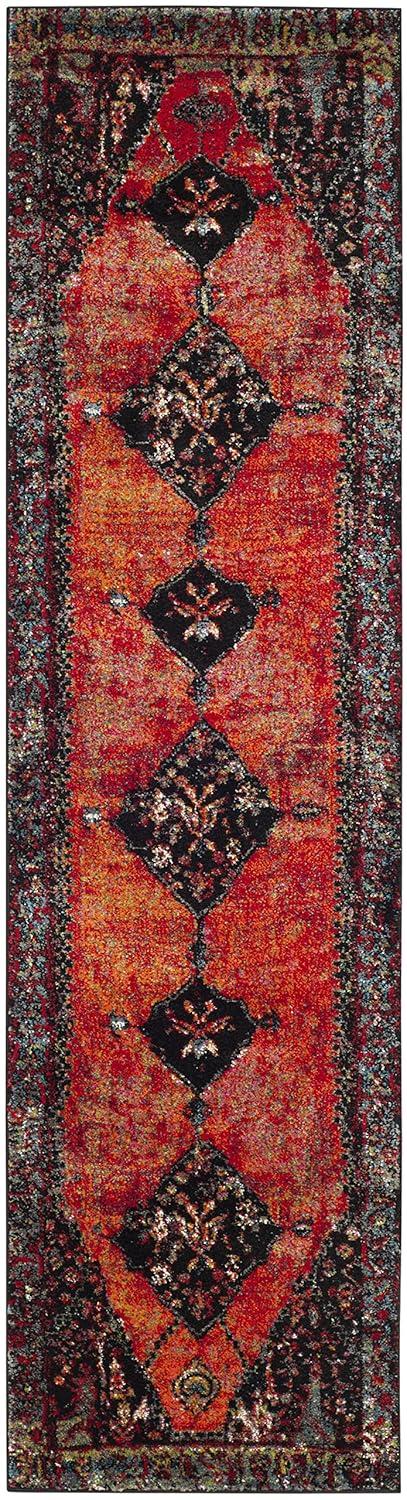 Vintage Hamadan VTH217 Power Loomed Indoor Runner Rug - Orange/Multi - 2'3"x12' - Safavieh