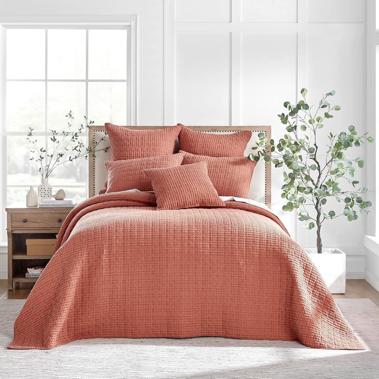 Mills Waffle Adobe King Bedspread Set - Levtex Home