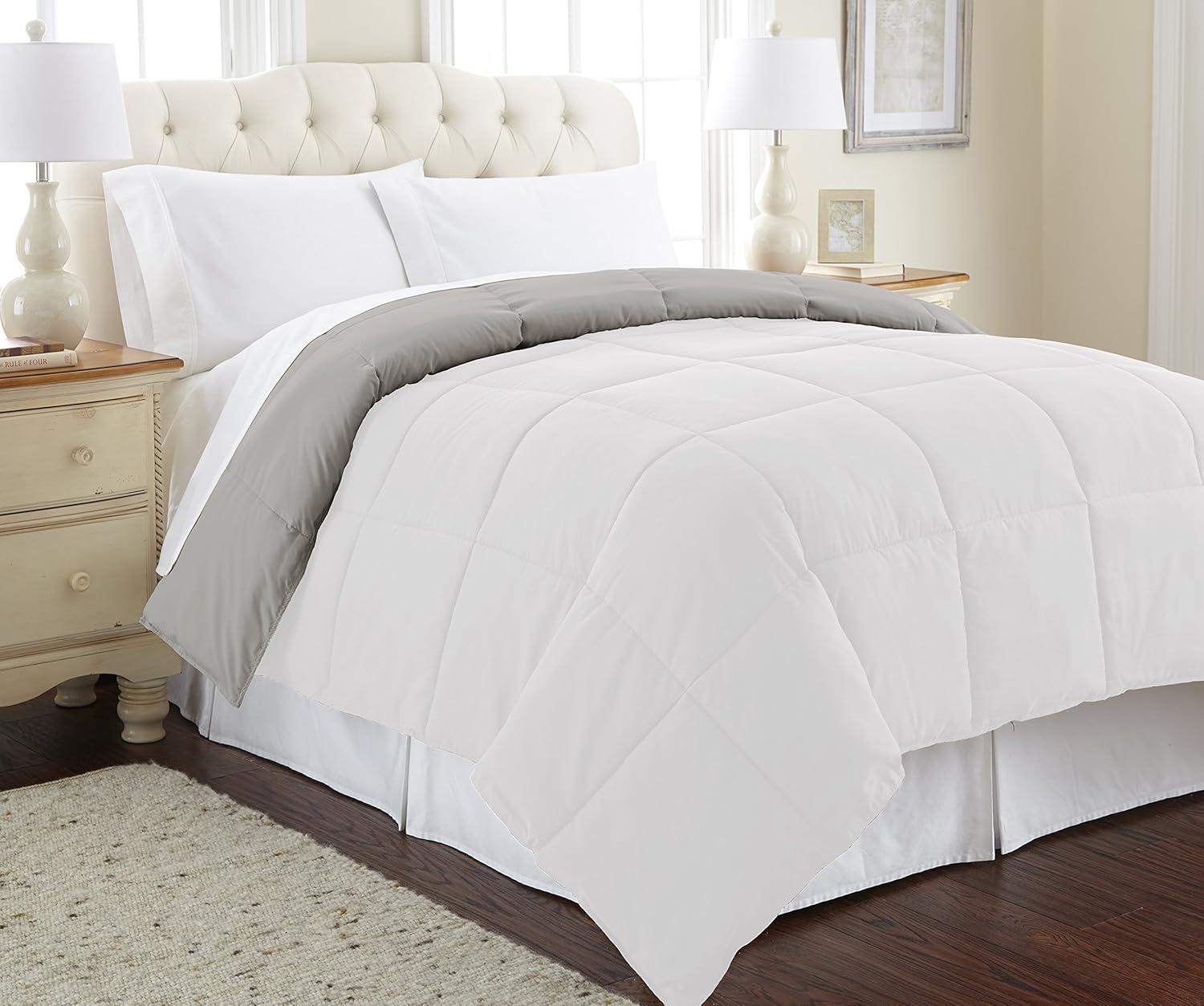 Modern Threads Modern Threads Sanctuary by PCT Down Alternative Microfiber Quilted Reversible Comforter & Duvet Insert - Soft, Comfortable Alternative to Goose Down - Bedding for All Seasons