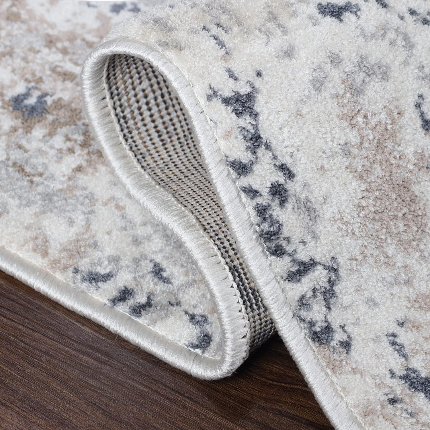 Esperanza Ivory Medallion 8' x 10' Washable Synthetic Area Rug