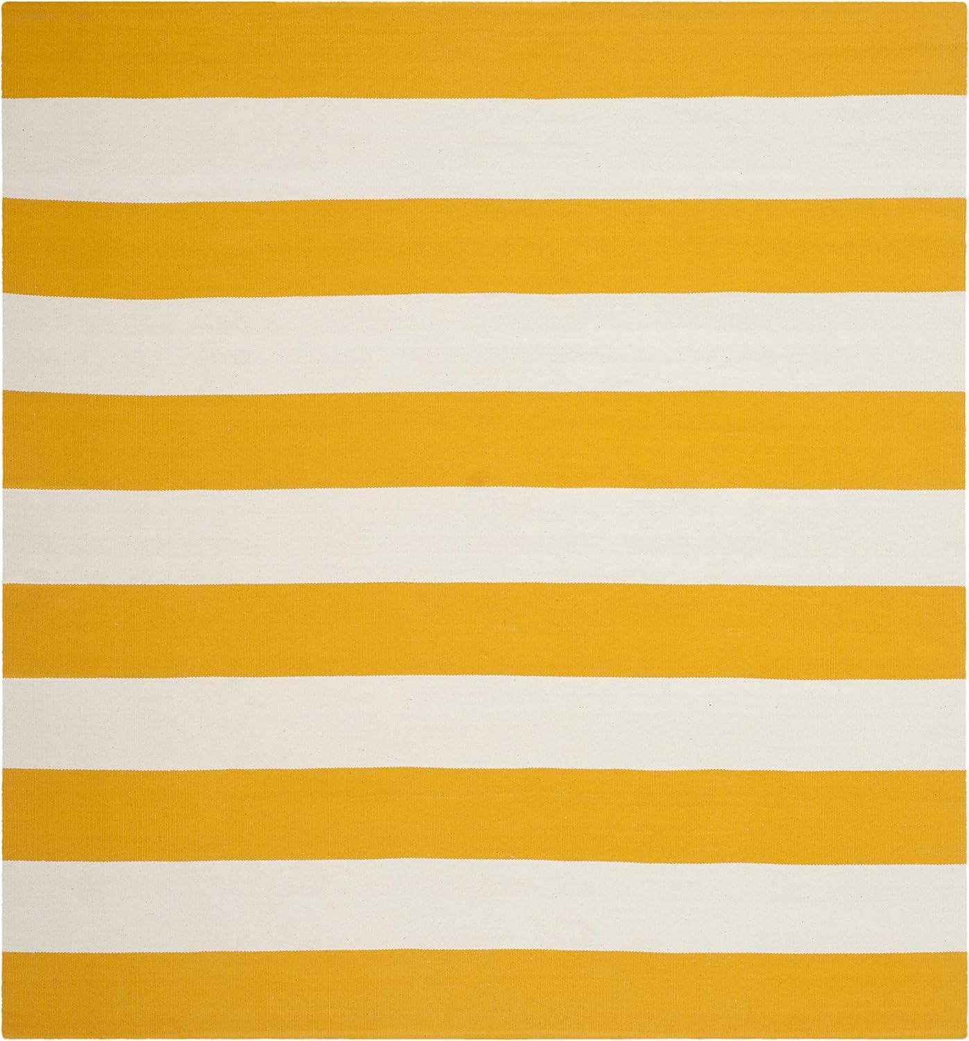 Montauk MTK712 Hand Woven Indoor Accent Rug - Yellow/Ivory - 3'x3' - Safavieh