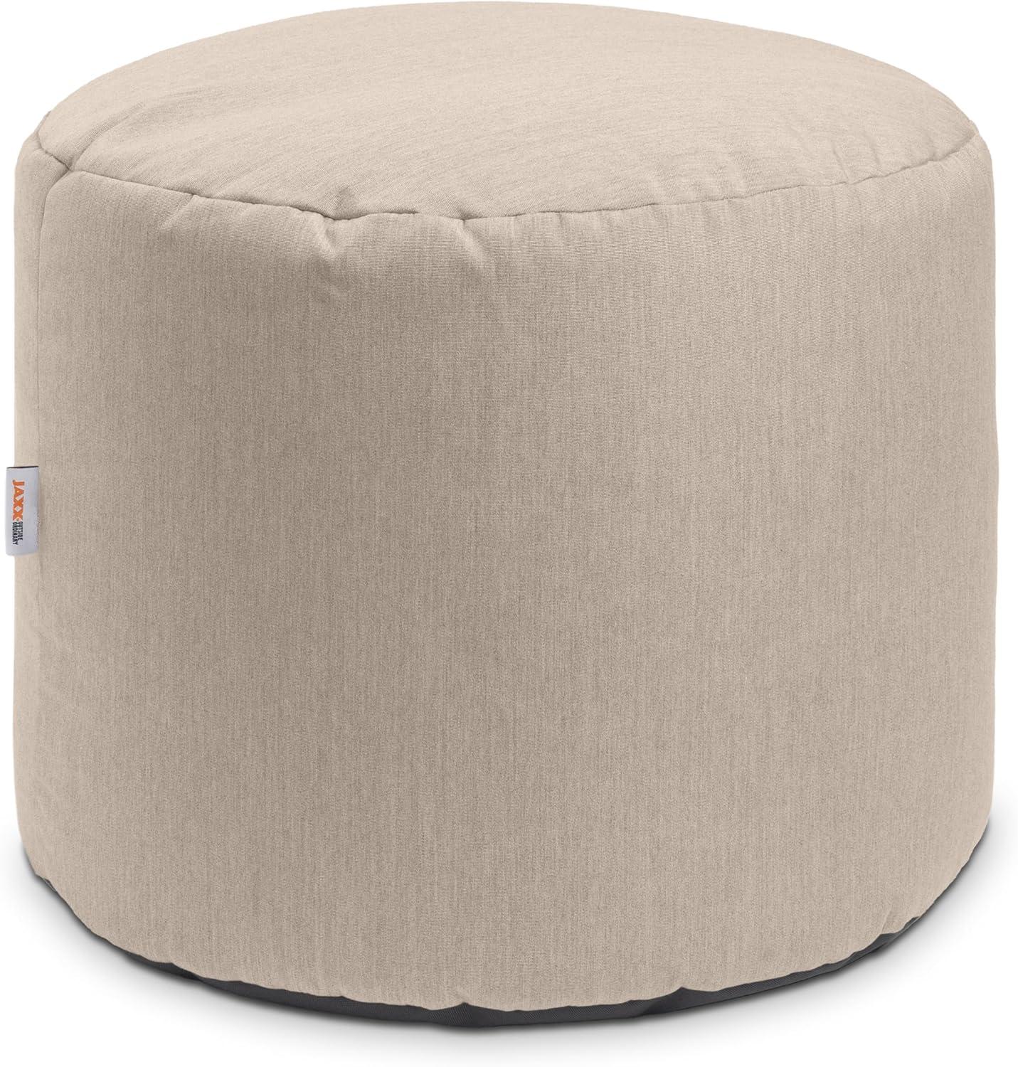 Jaxx Spring Indoor / Outdoor Bean Bag Pouf Ottoman, Sunbrella Flax