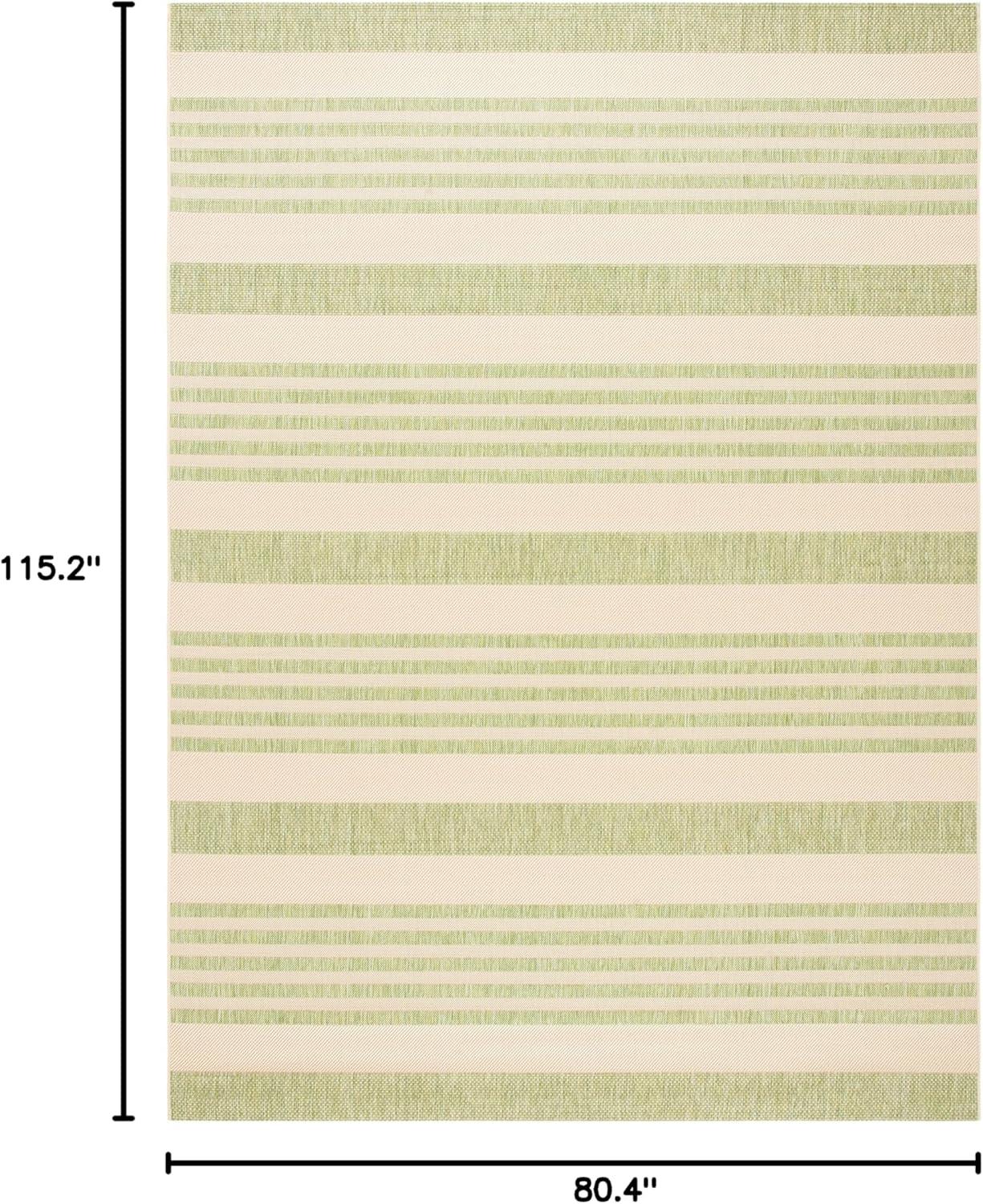 Courtyard CY6062 Power Loomed Indoor/Outdoor Area Rug - Beige/Sweet Pea - 6'7"x9'6" - Safavieh.