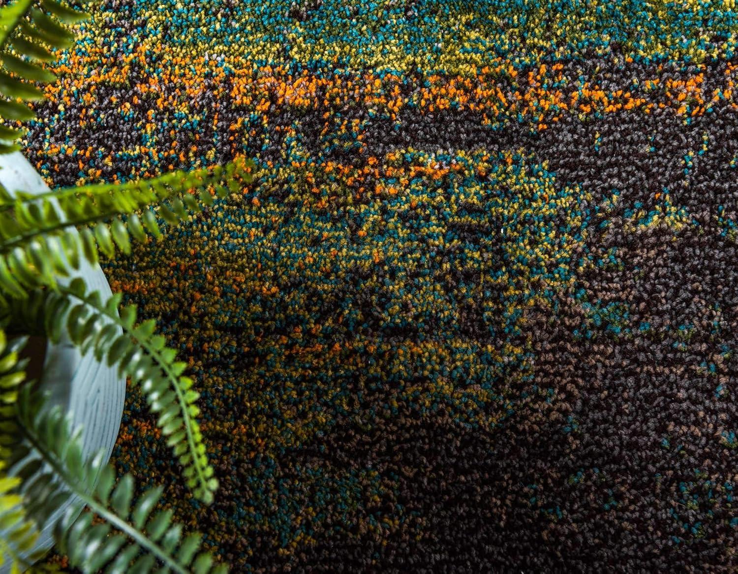 Unique Loom 6' 1 x 9' 0 Jardin Lilly Multi Area Rug