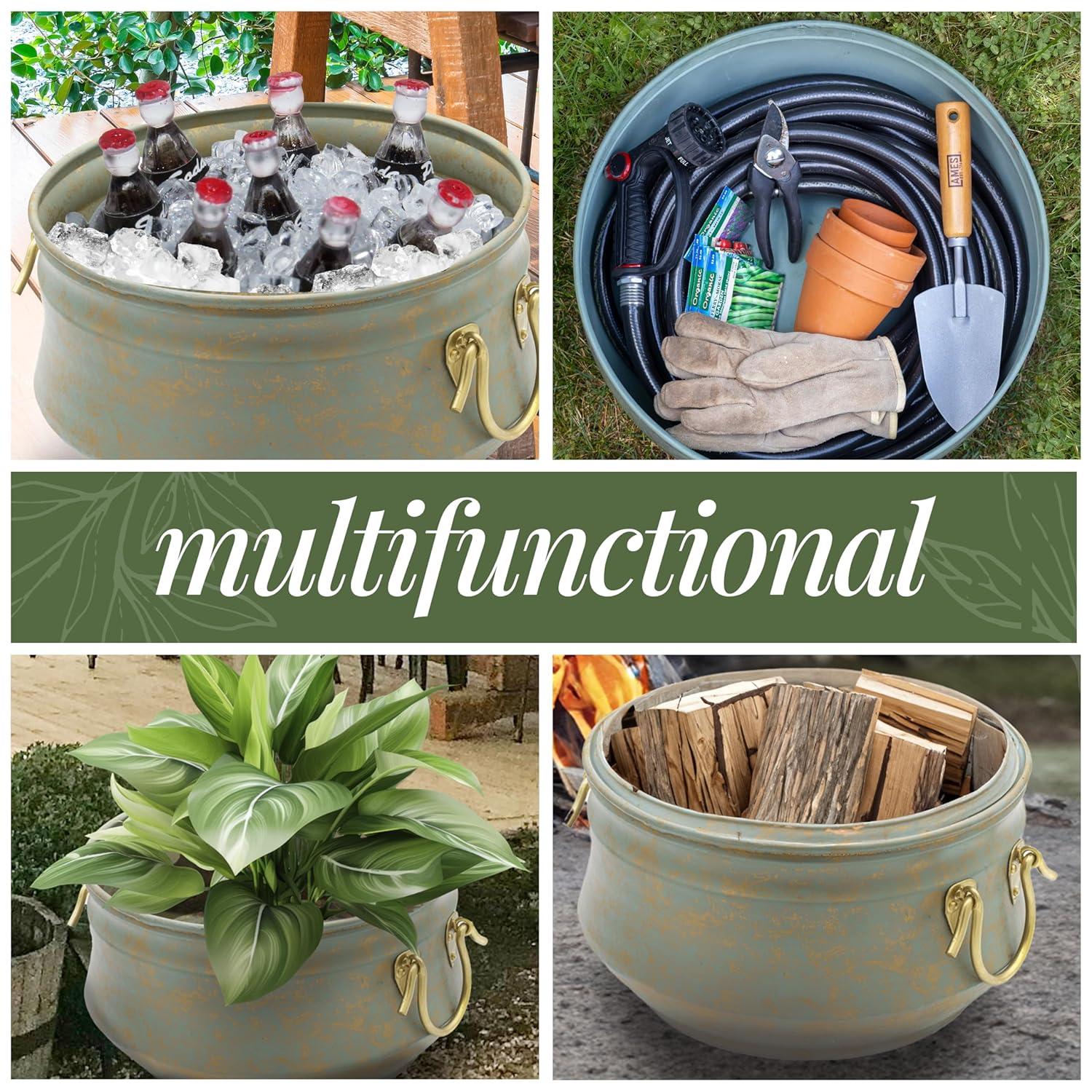 Good Directions Sedona Metal Container Hose Pot