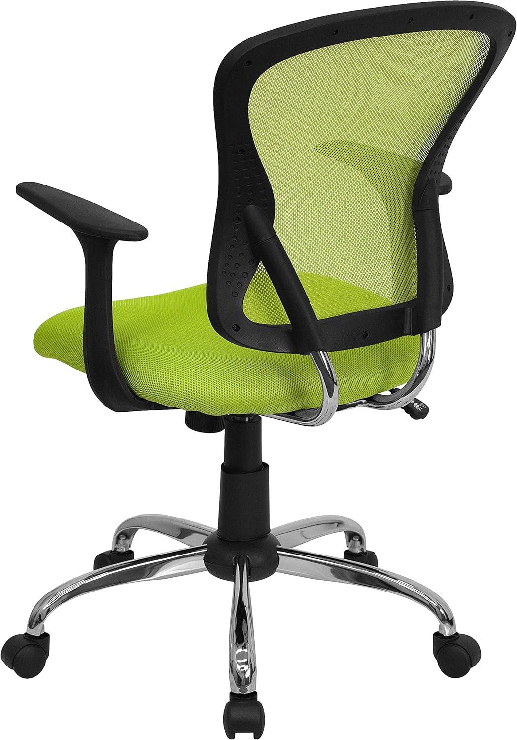 Flash Furniture Mid-Back Mesh Swivel Task Office Chair with Chrome Base and Arms