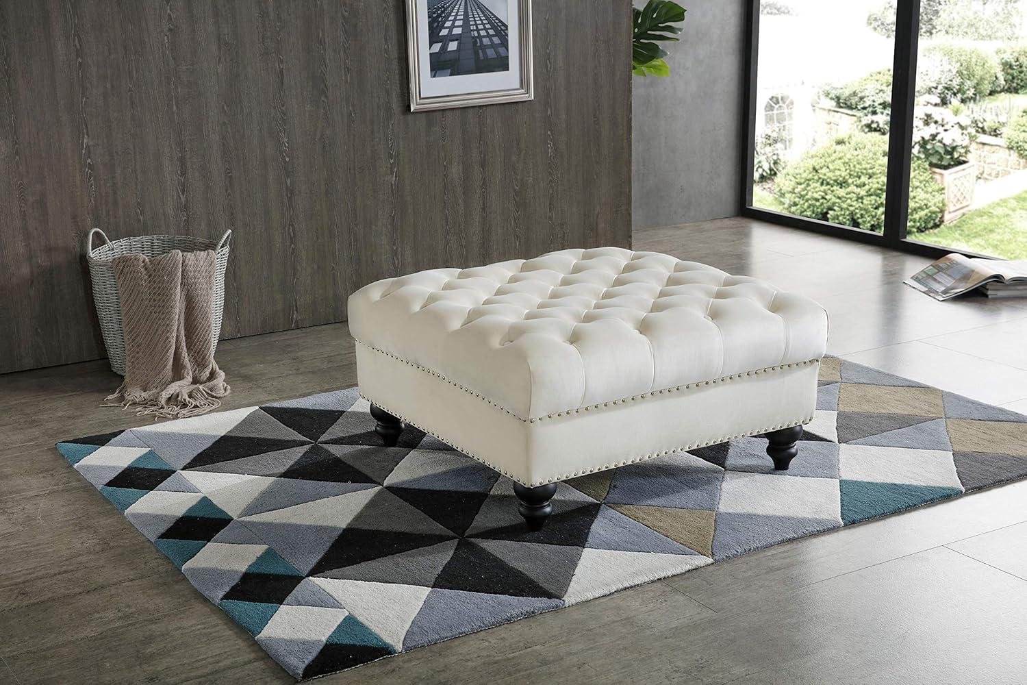Nola Velvet Ottoman