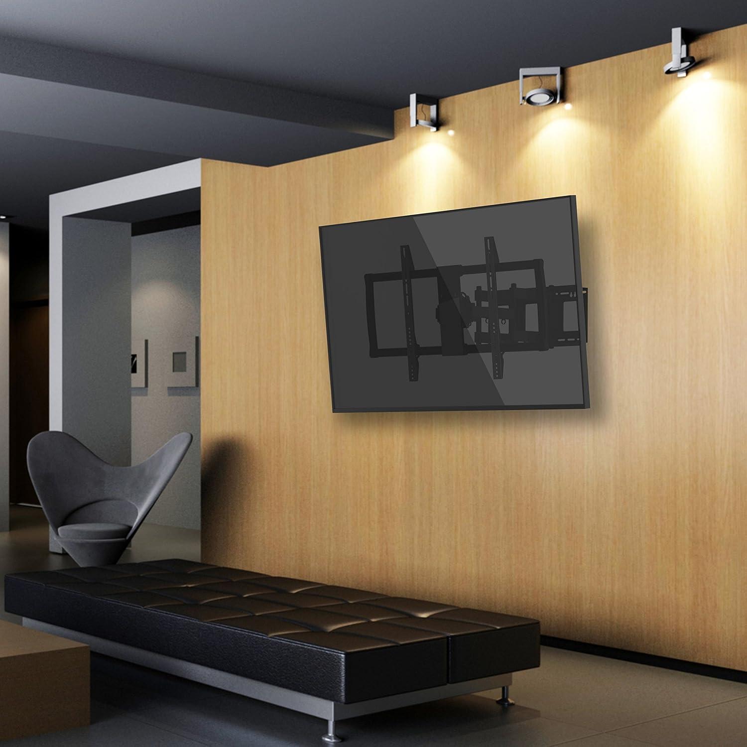 HumanCentric Heavy Duty TV Wall Mount for 75-100" TVs Flat or Curved up to 176lb, Full Motion, 15° Tilt, 45° Swivel, 24" Extension, Max VESA 900x600mm, Hardware Included Install on Wood or Concrete
