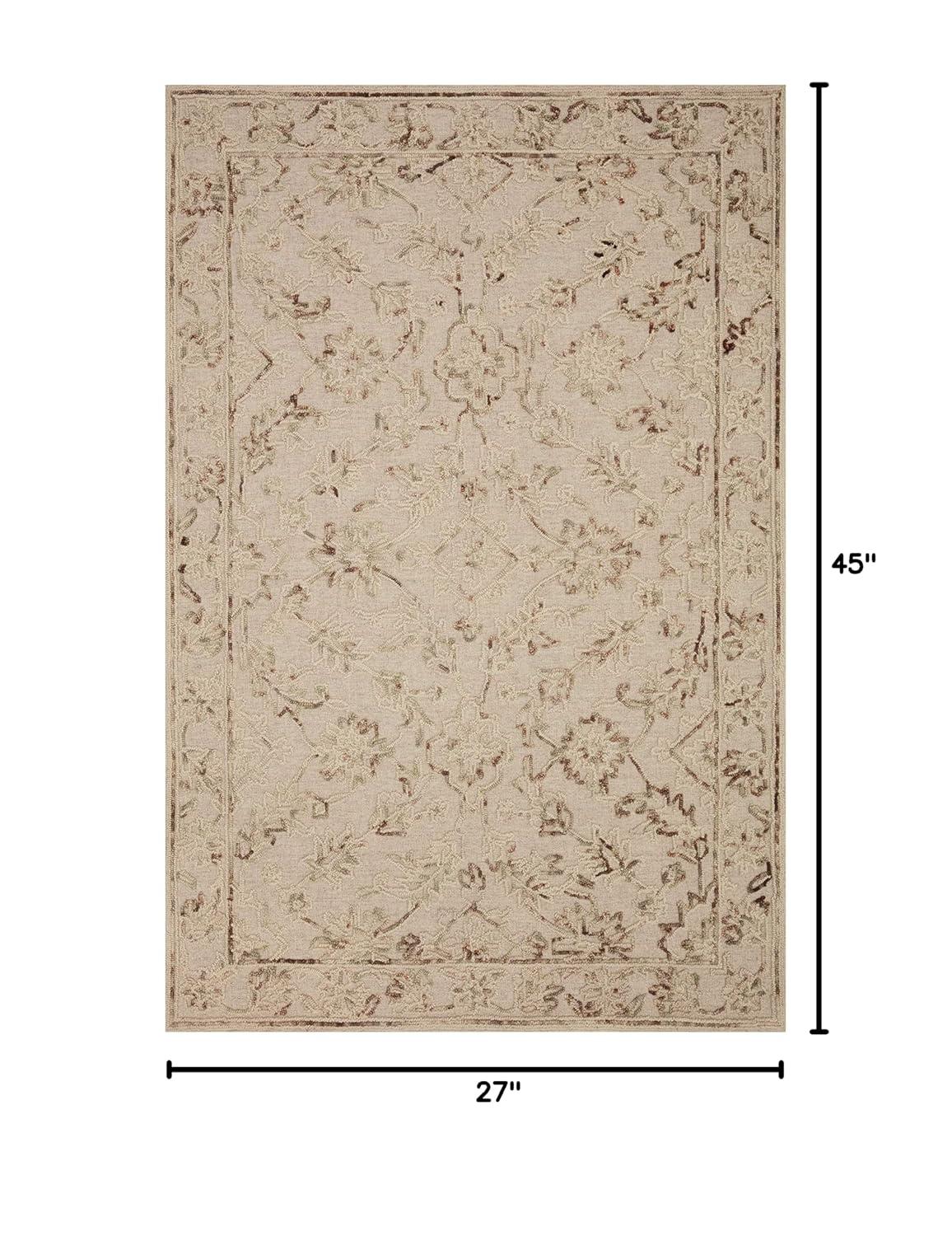 Loloi II Halle HAE-02 Floral Natural / Sage Area Rug 9'-3" x 13'