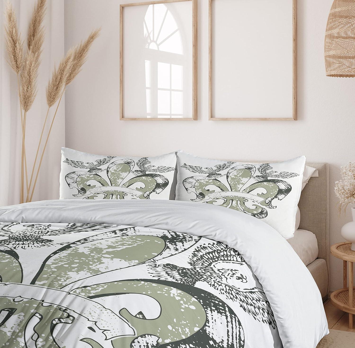 Ambesonne Modern & Contemporary Paisley Duvet Cover Set