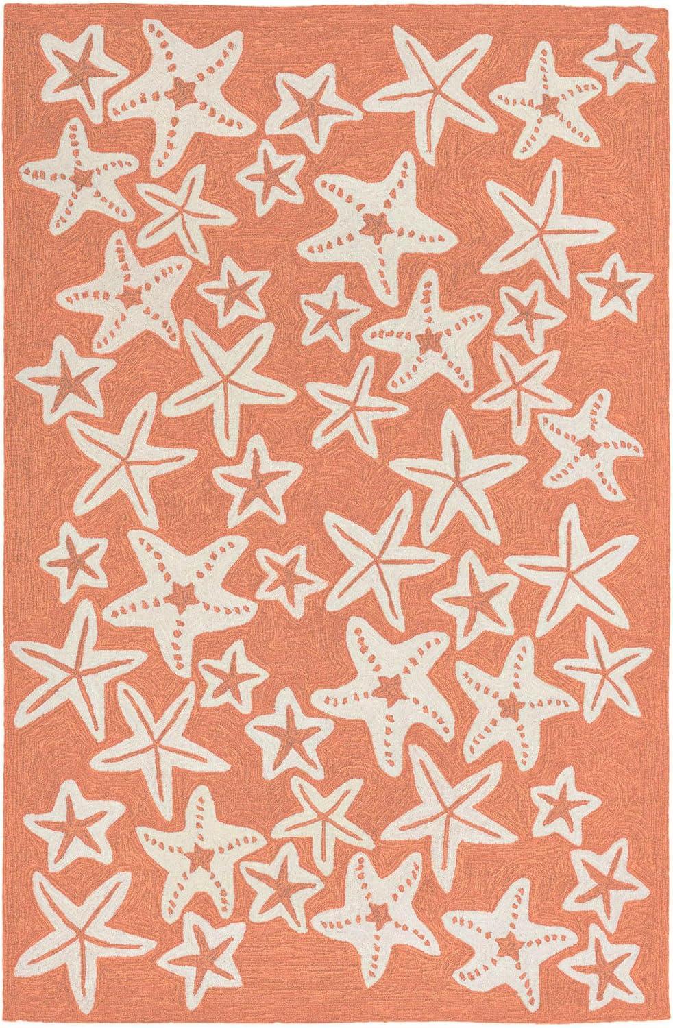 Liora Manne Capri Starfish Indoor/Outdoor Rug Coral 5' x 7'6"