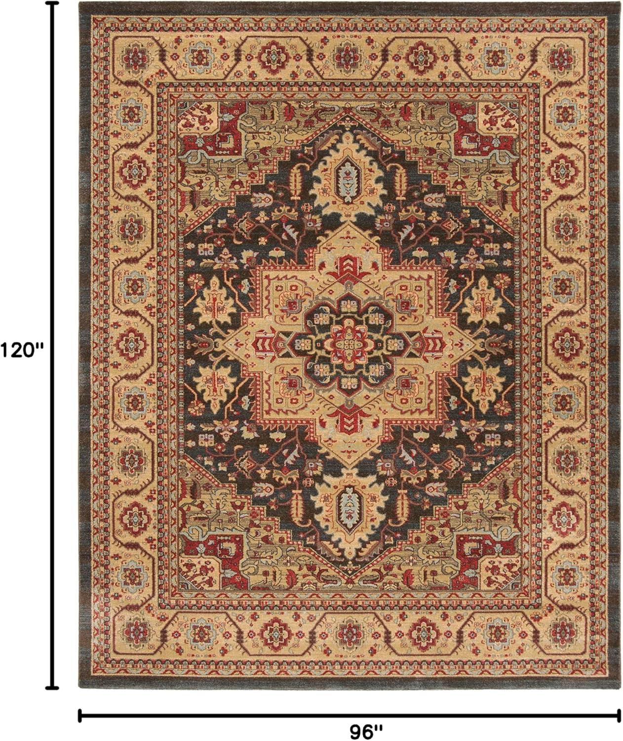 Mahal MAH656 Power Loomed Indoor Area Rug - Navy/Natural - 8'x10' - Safavieh.