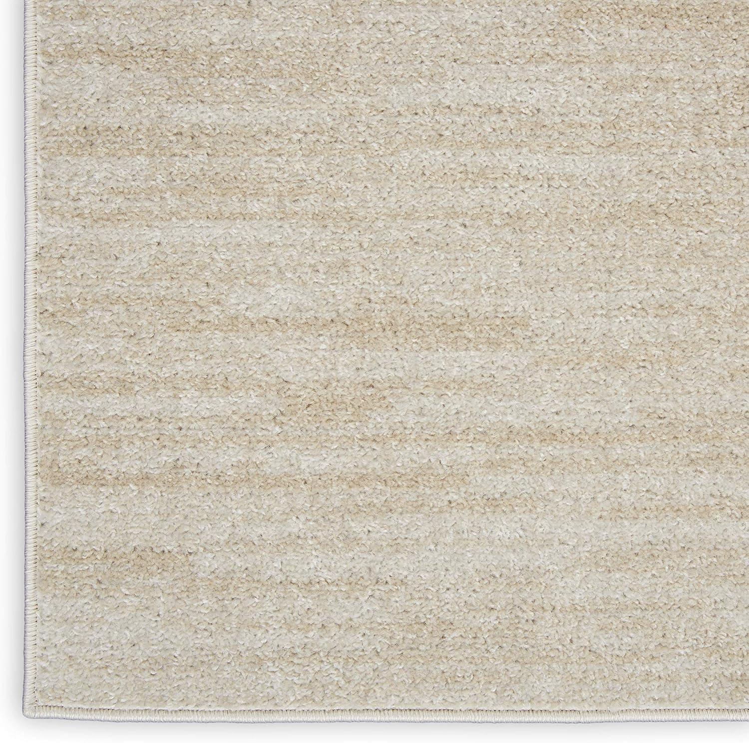 Nourison Essentials Easy Care Indoor Outdoor Area Rug - Ivory Beige 9' x 12'