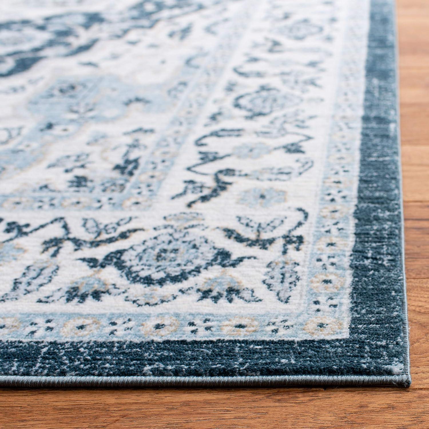 Isabella ISA936 Power Loomed Area Rug - Navy/Creme - 4'x6' - Safavieh