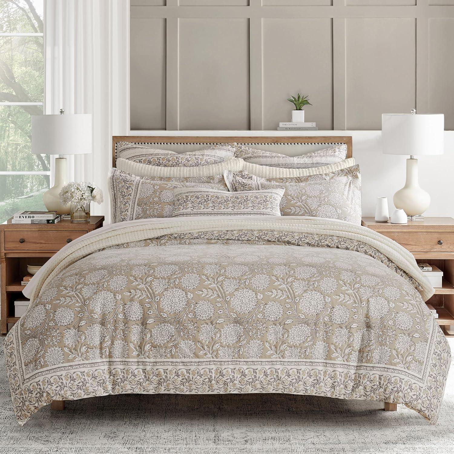 Adare Taupe King Duvet Cover Set - Levtex Home
