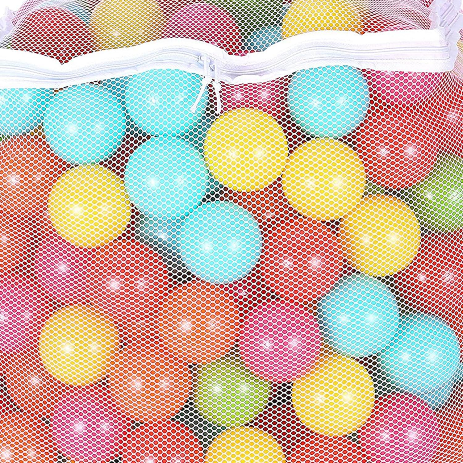 BalanceFrom Fitness 2.3" 400 Crush Proof Play Pit Balls with Mesh Storage Bag for Playpens, Bounce Houses, and Kiddie Pools, Multicolor (2 Pack)