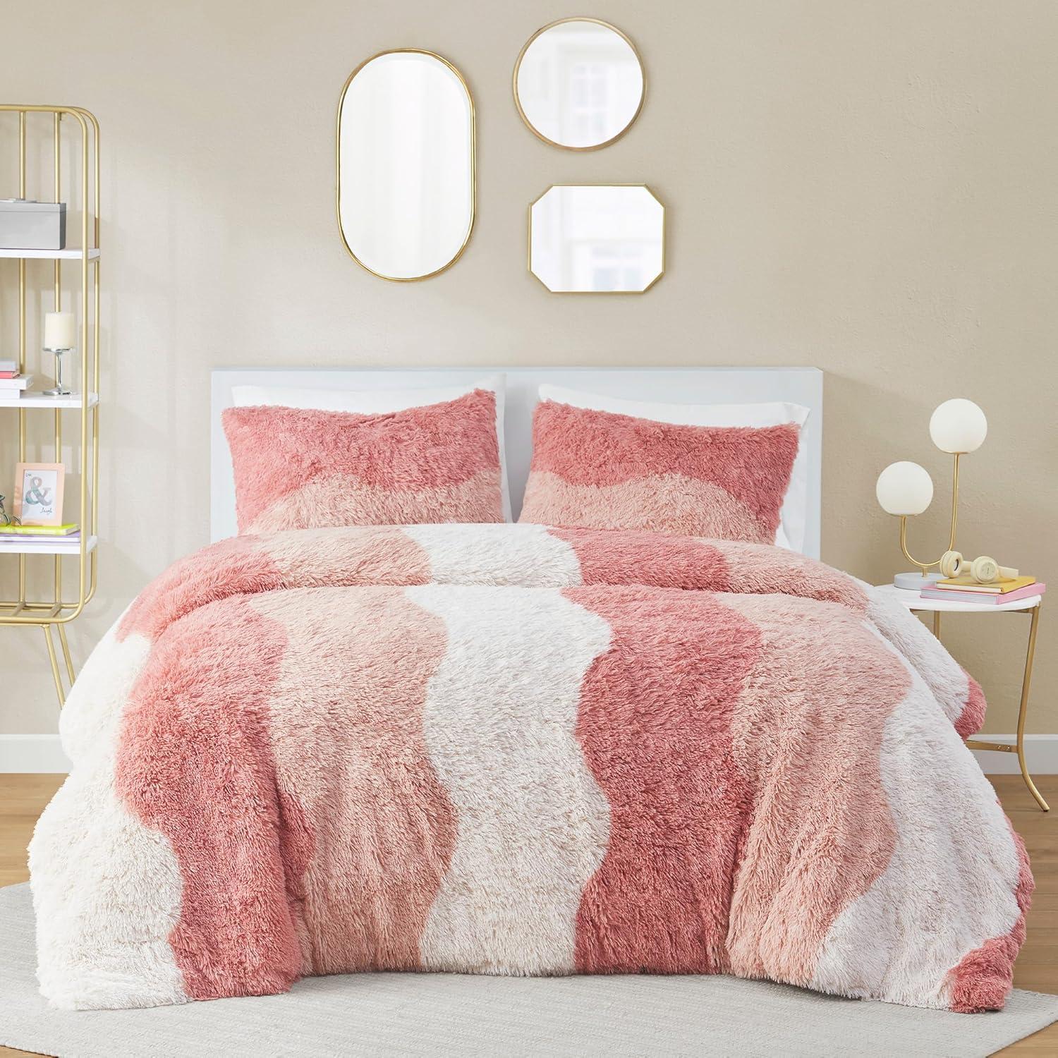 Intelligent Design Ombre Shaggy Faux Fur Comforter Set