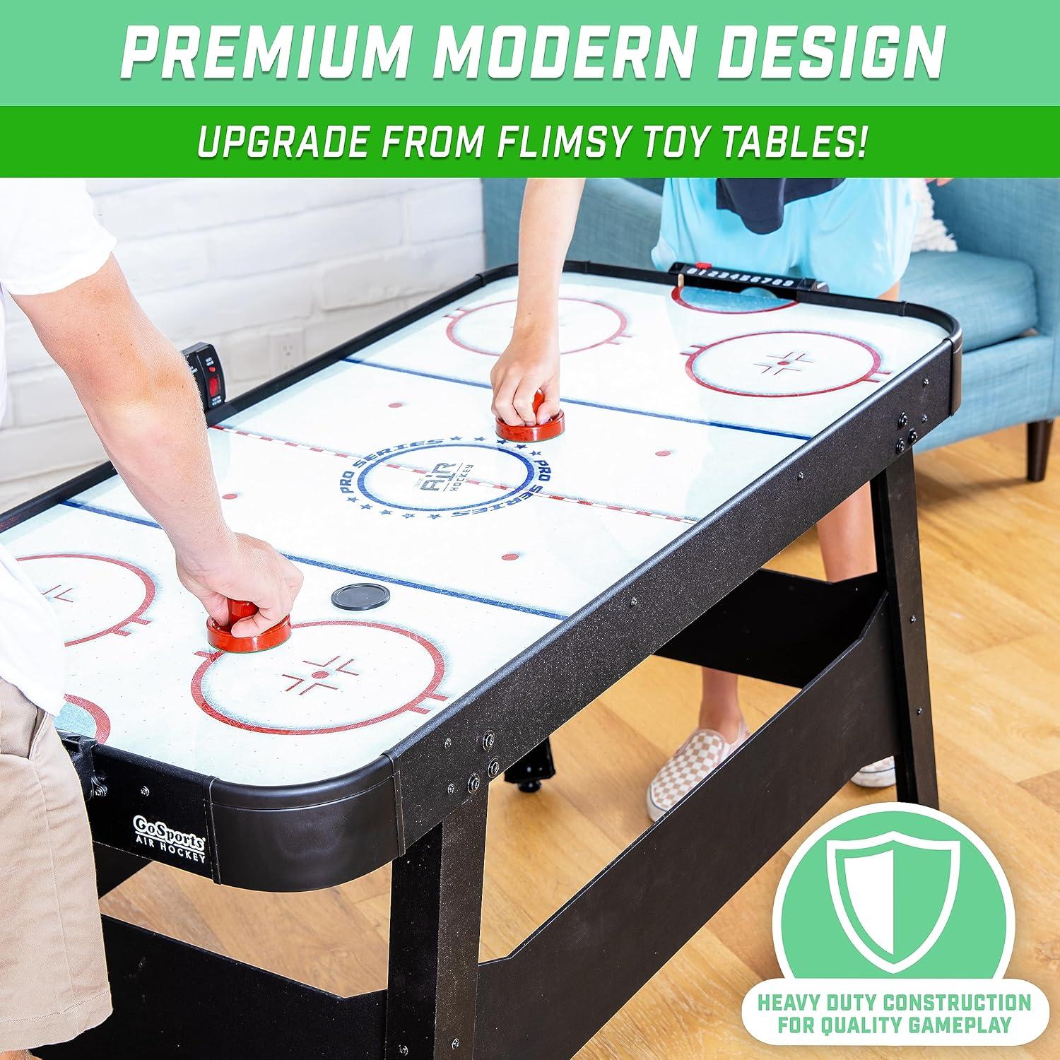 GoSports GoSports 54 Inch Air Hockey Arcade Table for Kids & Adults - Black