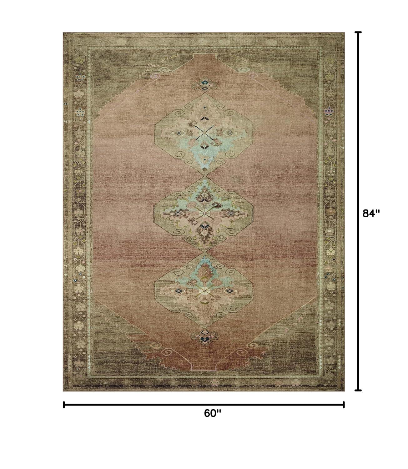 Magnolia Home By Joanna Gaines X Loloi Sinclair Machine Washable Clay / Tobacco Area Rug