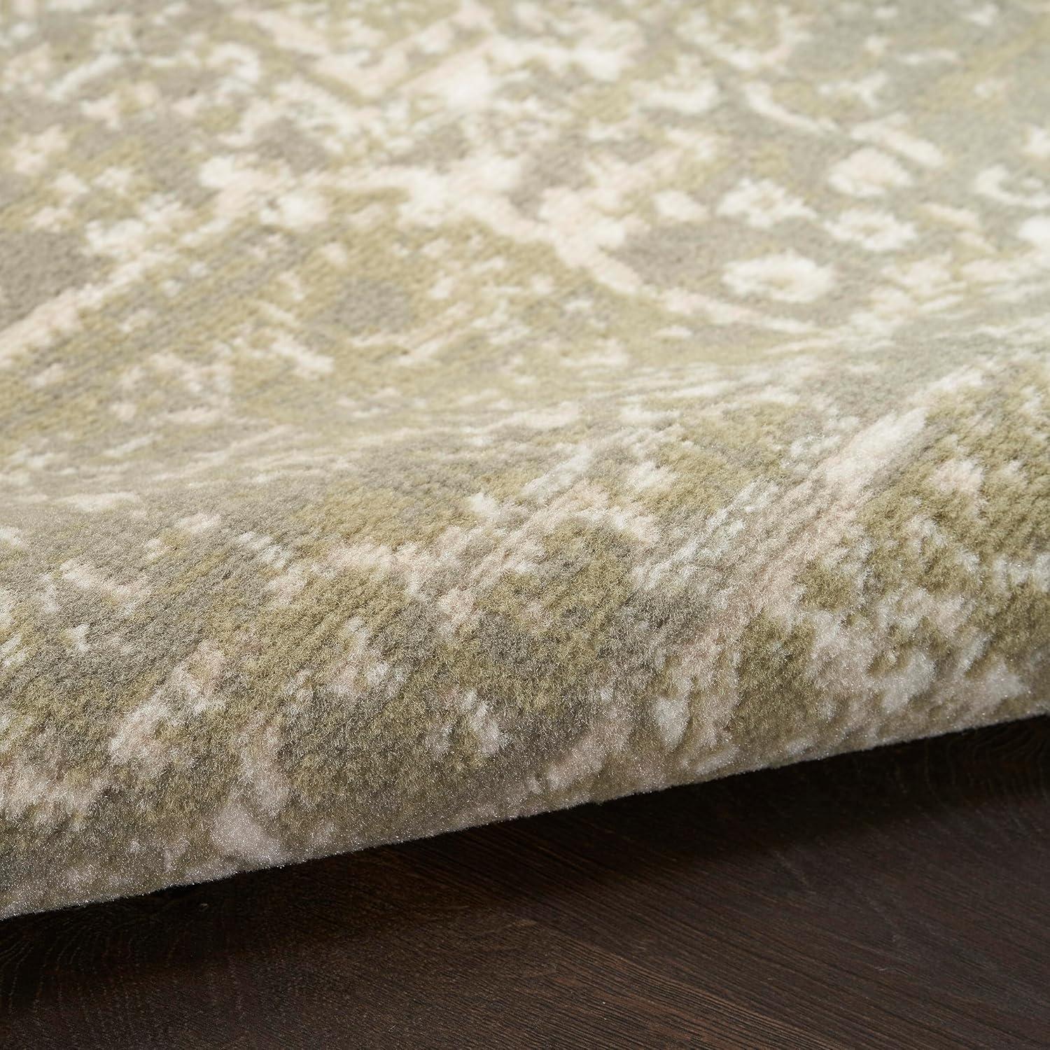 Nourison Grafix Center Medallion Area Rug Olive 7'10" x 9'10"