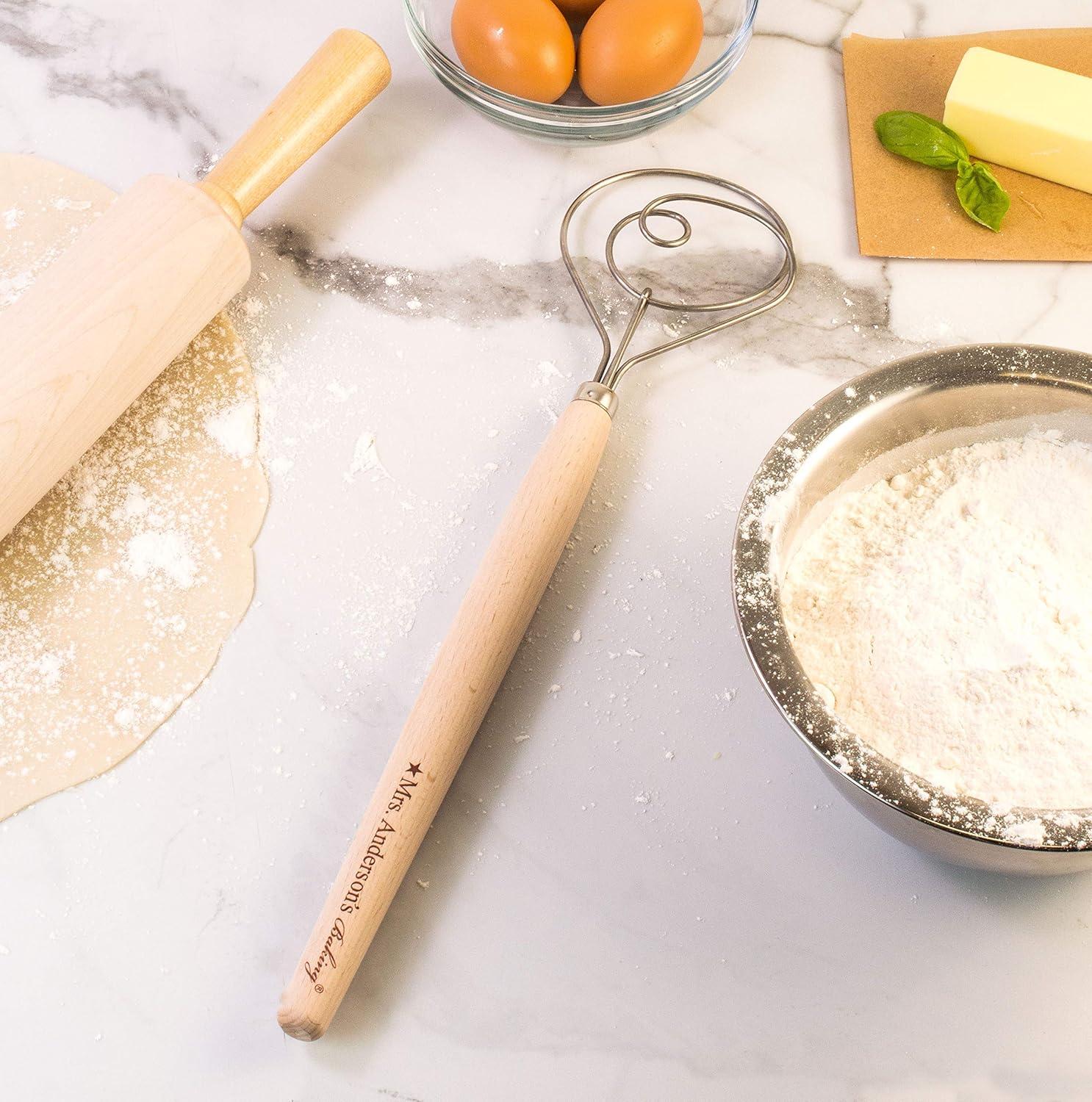 Mrs. Anderson’s Baking Dough Whisk, 18/8 Stainless Steel Blade, 15-Inches