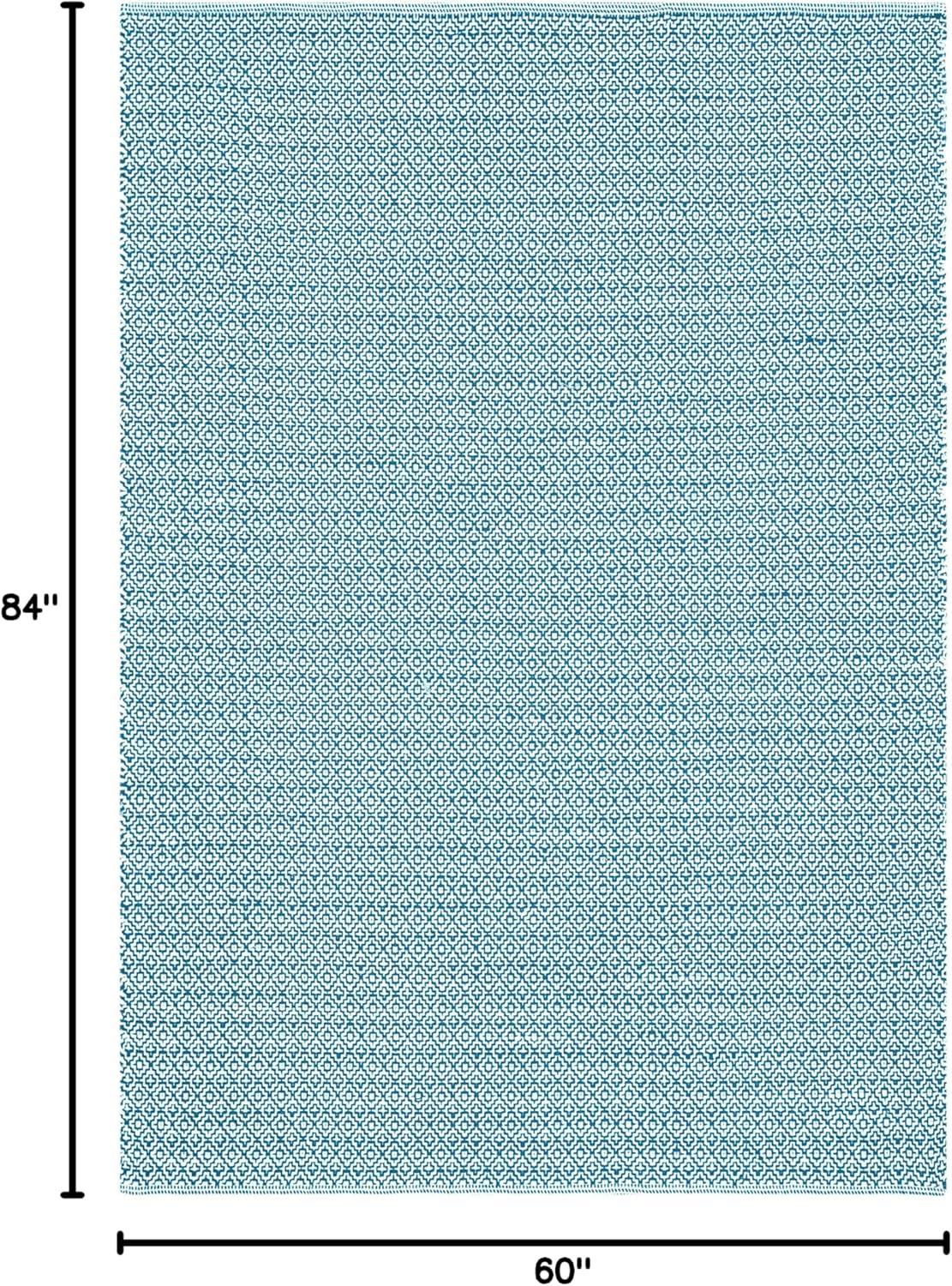Montauk MTK717 Hand Woven Area Rug - Ivory/Blue - 5'x7' - Safavieh.