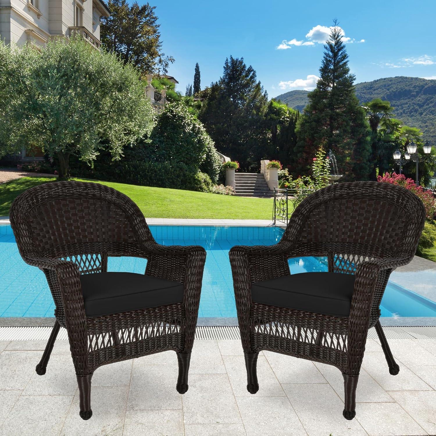 Maykoosh Victorian Elegance Chair With Black Cushion - Set Of 2