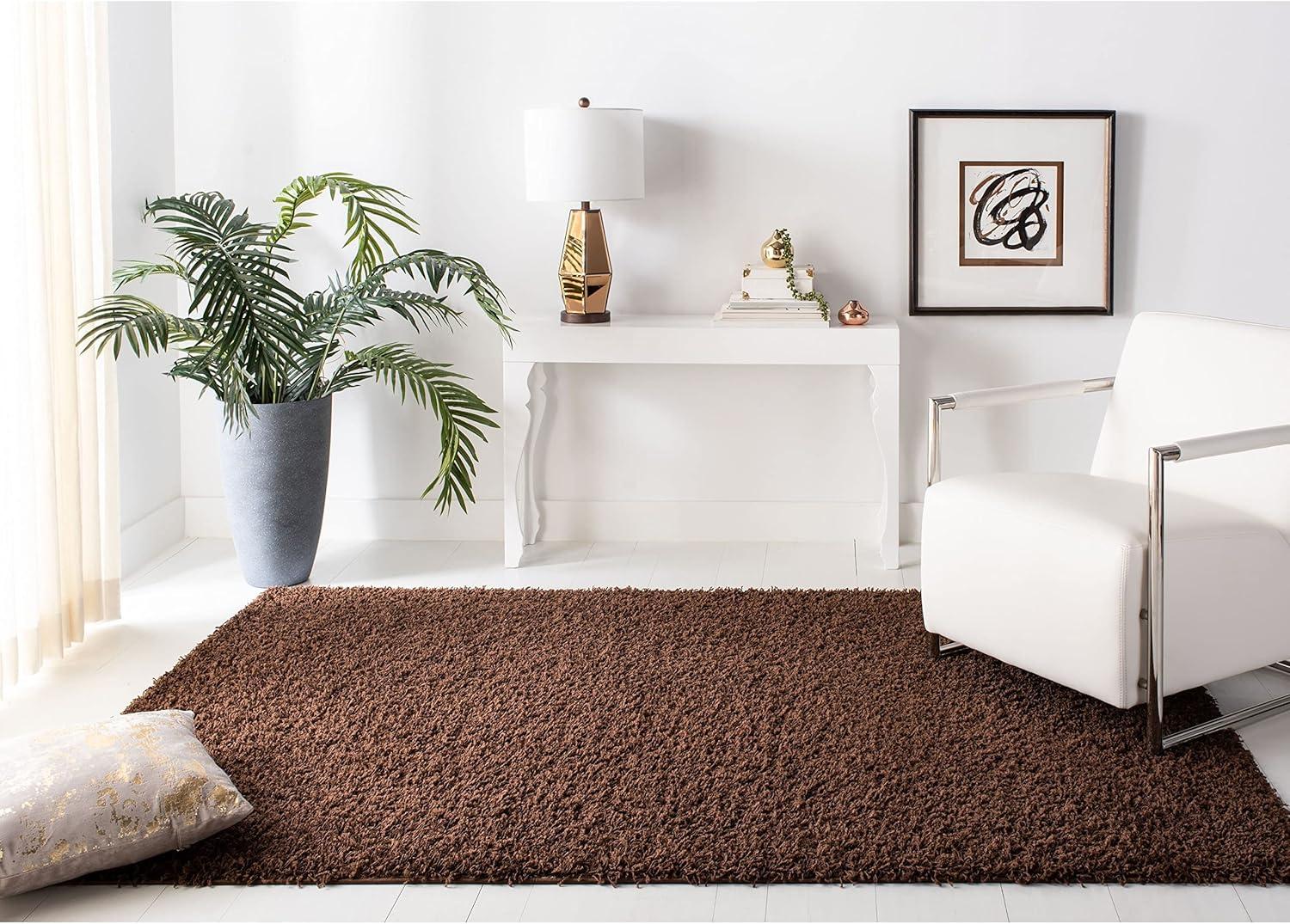 Athens Shag SGA119 Power Loomed Indoor Area Rug - Seafoam - 6'7"x6'7" - Safavieh