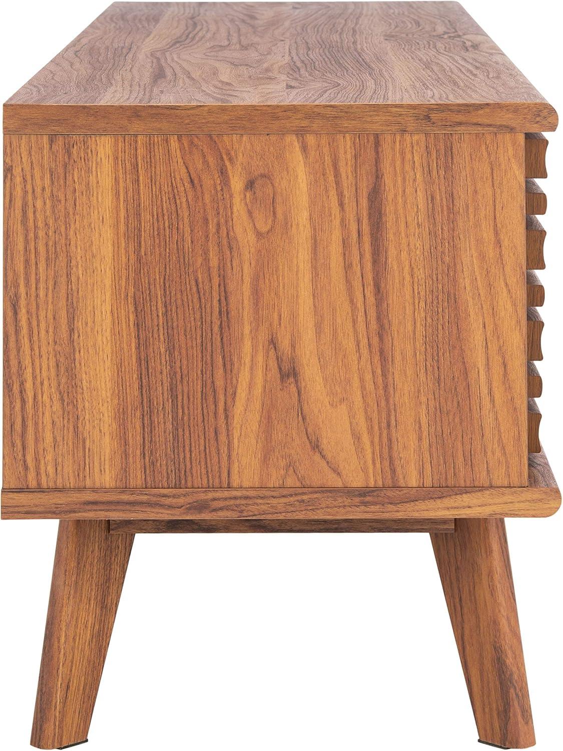 Aurelio 1 Shelf Media Stand - Walnut - Safavieh