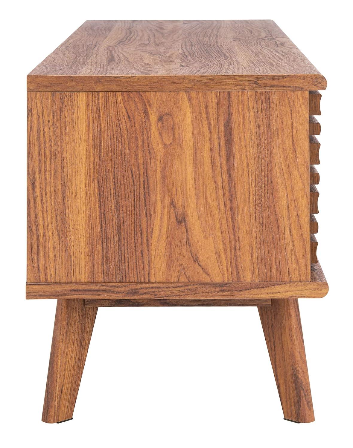 Aurelio 1 Shelf Media Stand - Walnut - Safavieh