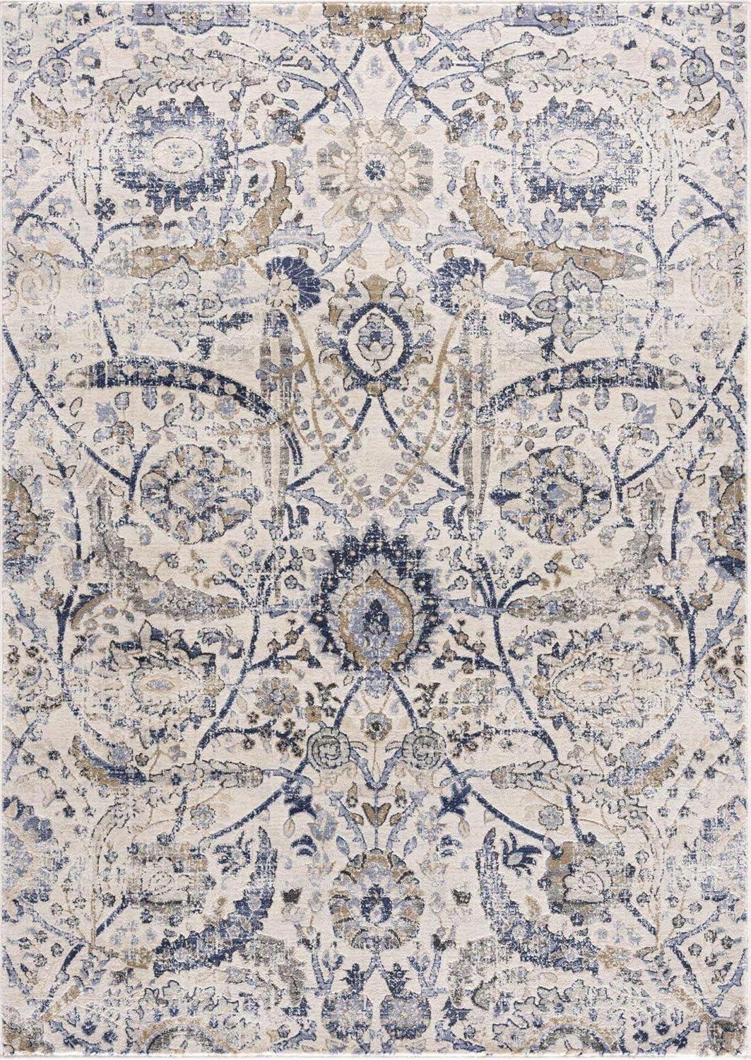 Hauteloom Rectangle Area Rug  Navy