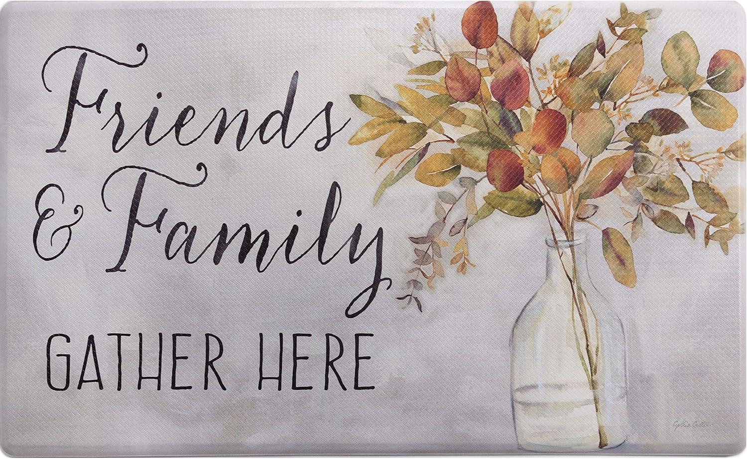 SoHome Cozy Living Friends and Family Gather Eucalyptus Floral Anti-Fatigue Mat