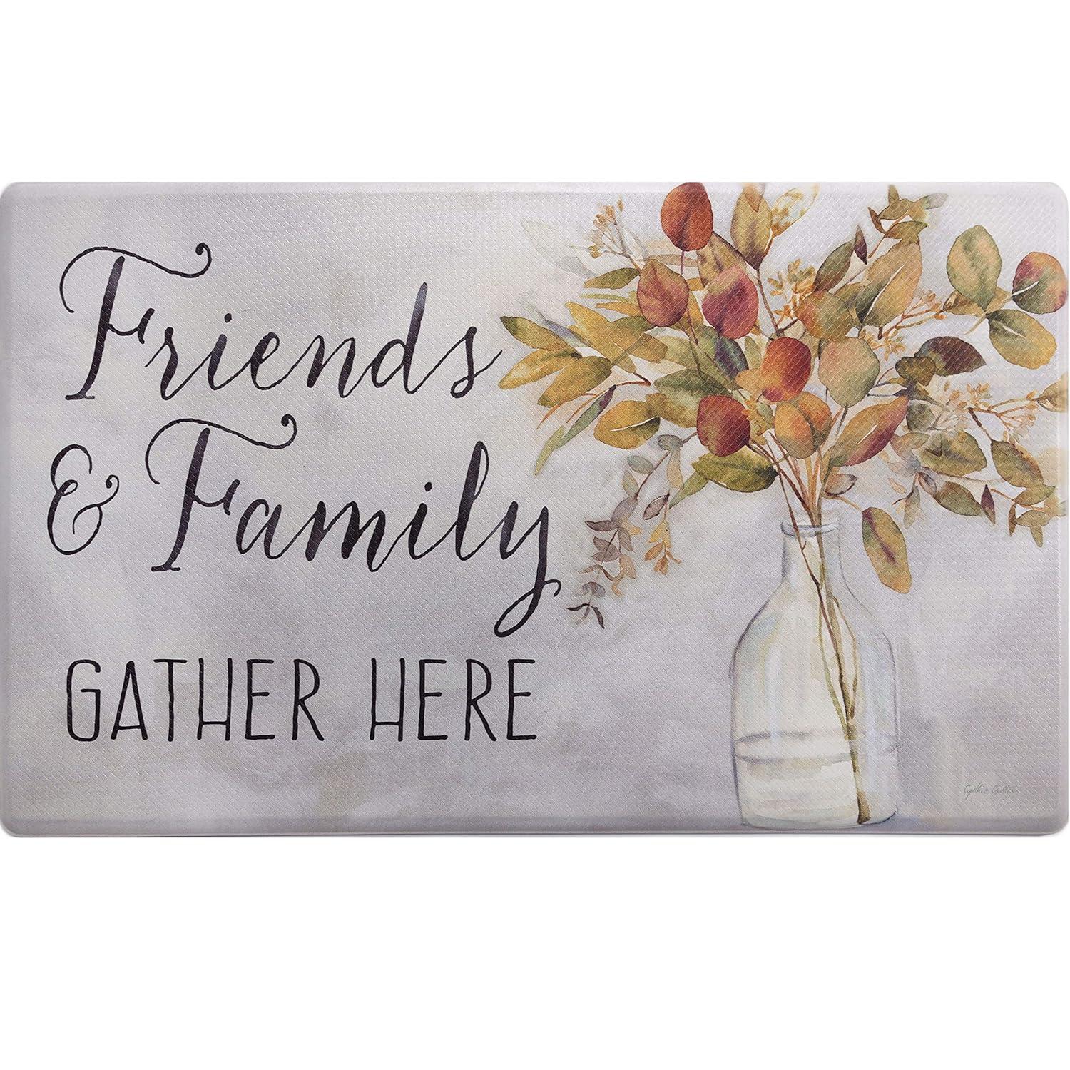 SoHome Cozy Living Friends and Family Gather Eucalyptus Floral Anti-Fatigue Mat