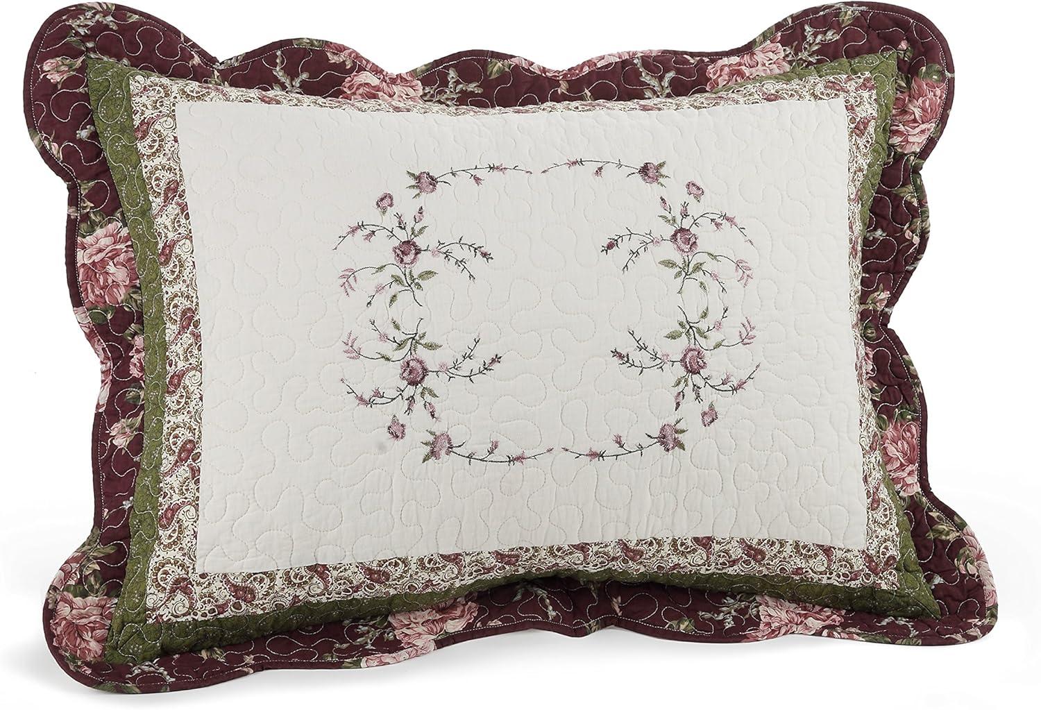 Modern Heirloom Brooke Embroidered Floral Single Pillow Sham