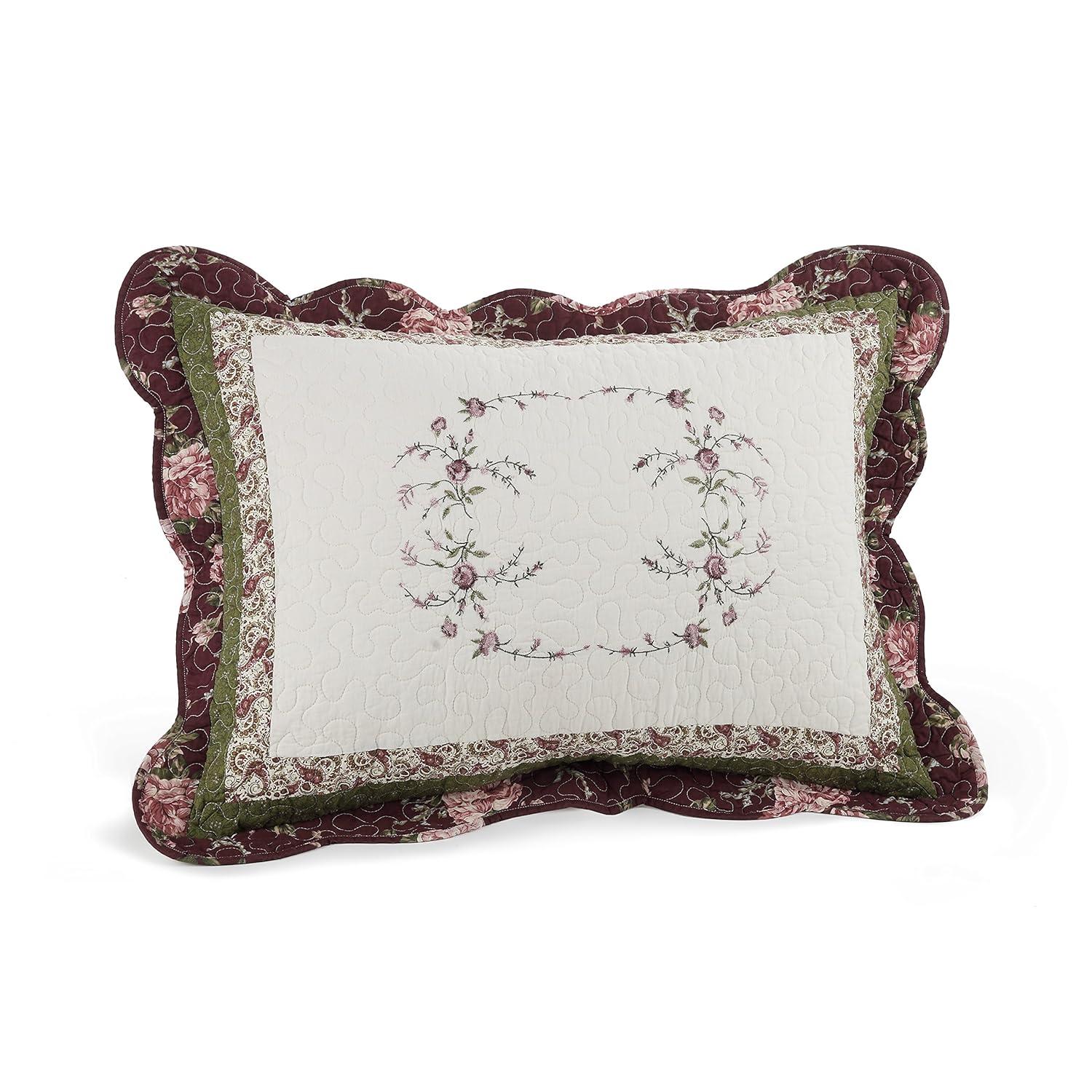 Modern Heirloom Brooke Embroidered Floral Single Pillow Sham