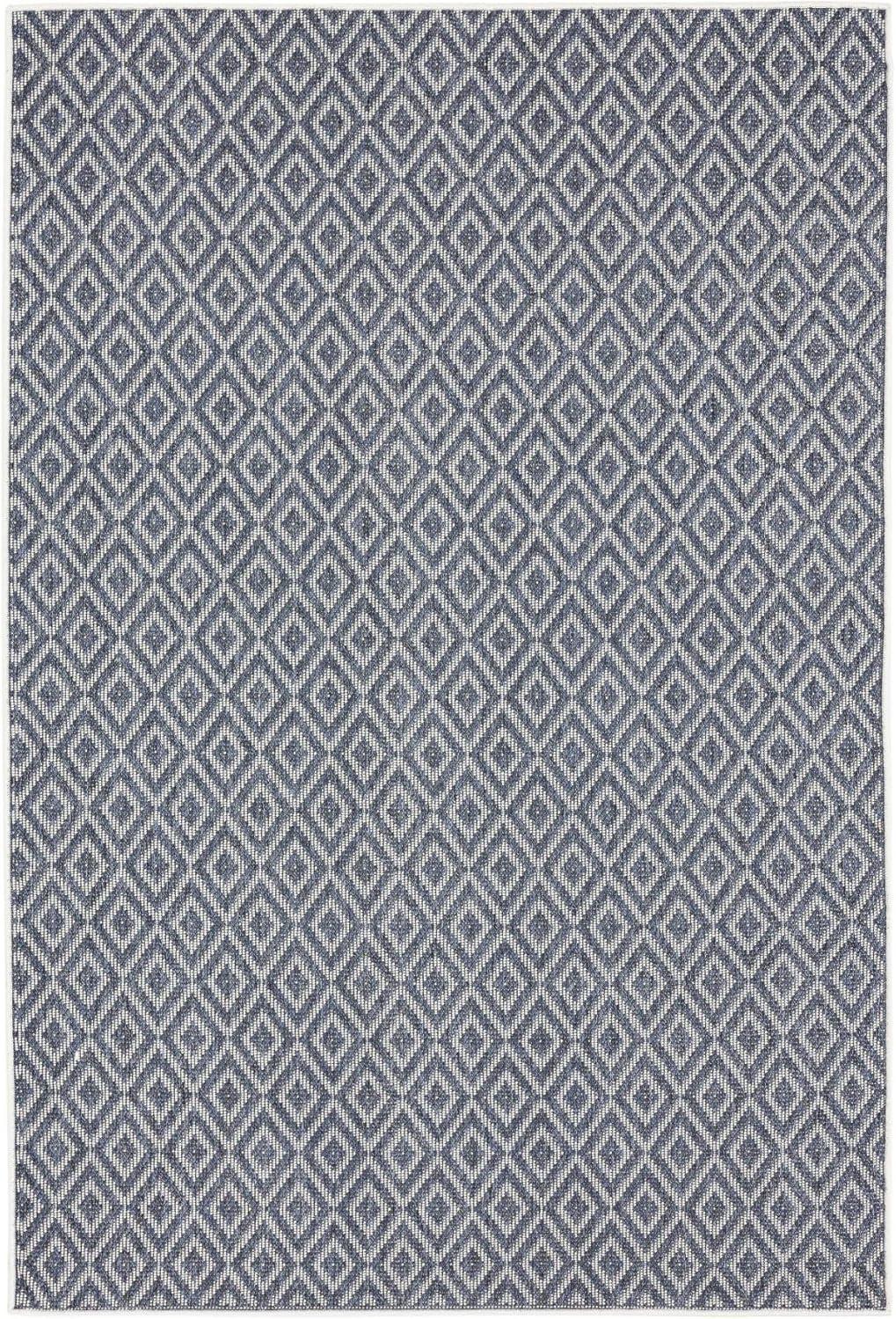 7'10" x 10'2" Tripoli Lydia Indoor/Outdoor Rug Denim/Cream - Home Dynamix: UV & Stain Resistant, Woven